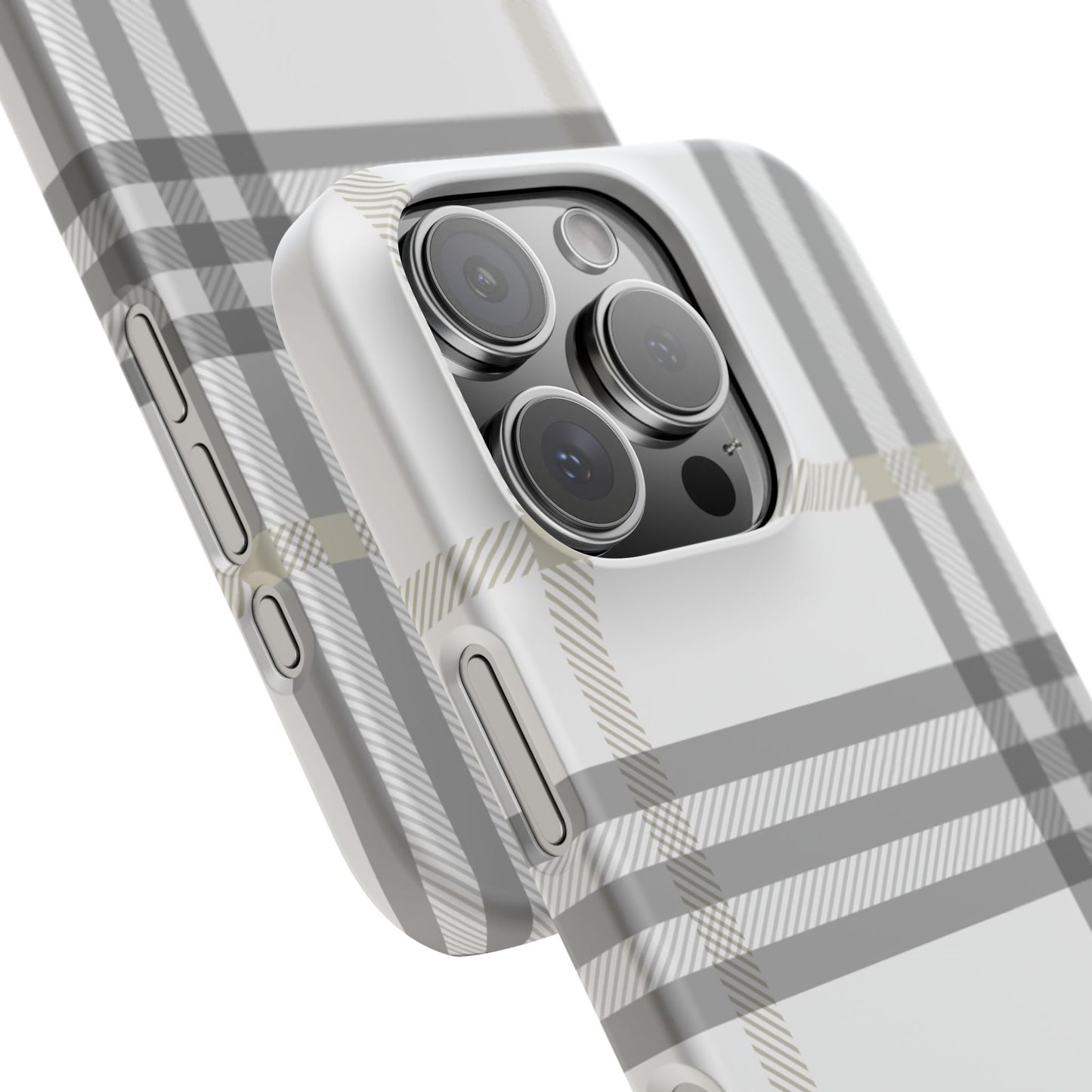 Grey Check Snap Cases