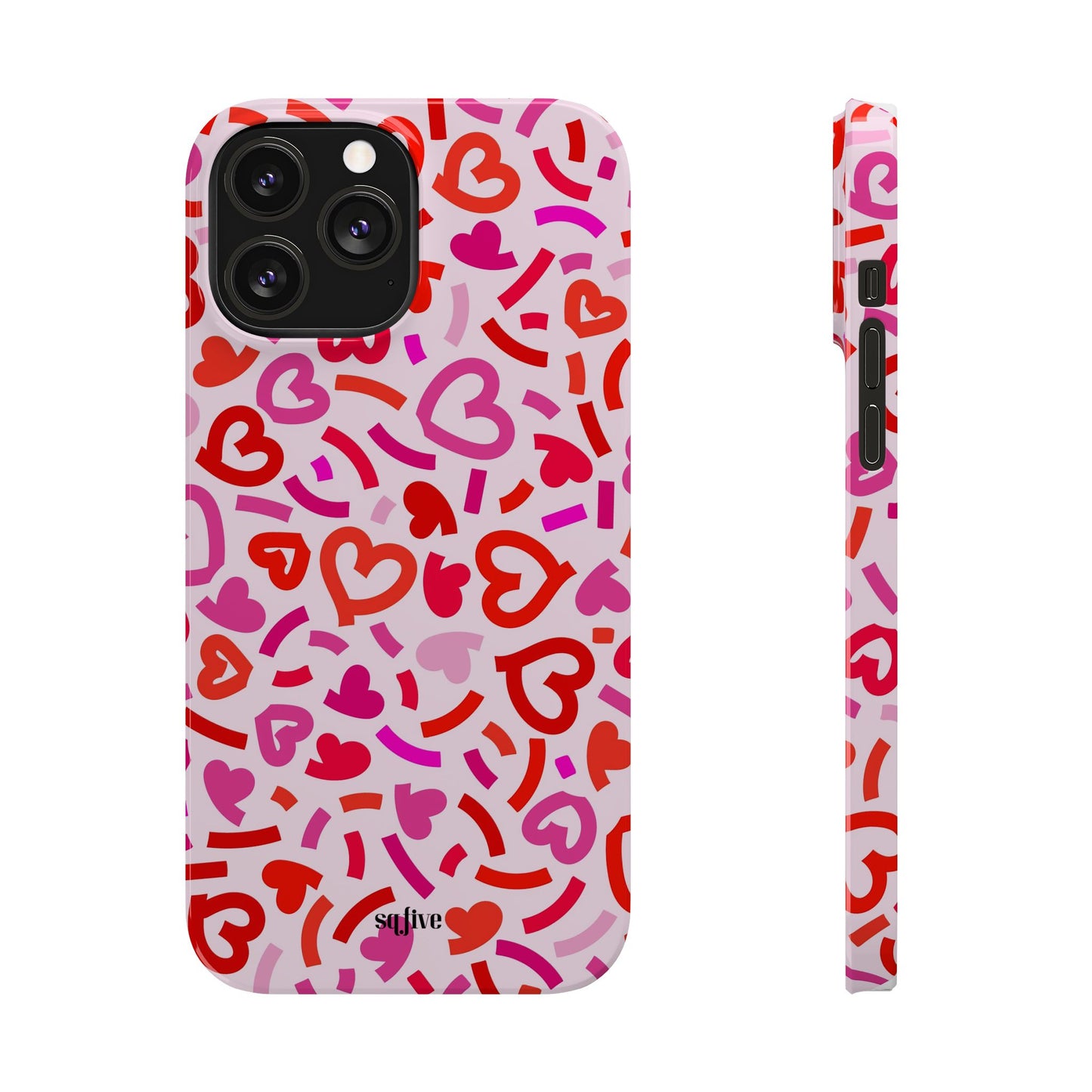 Hearts Slim Phone Cases - iPhone 16 15 14 13 12 | Samsung