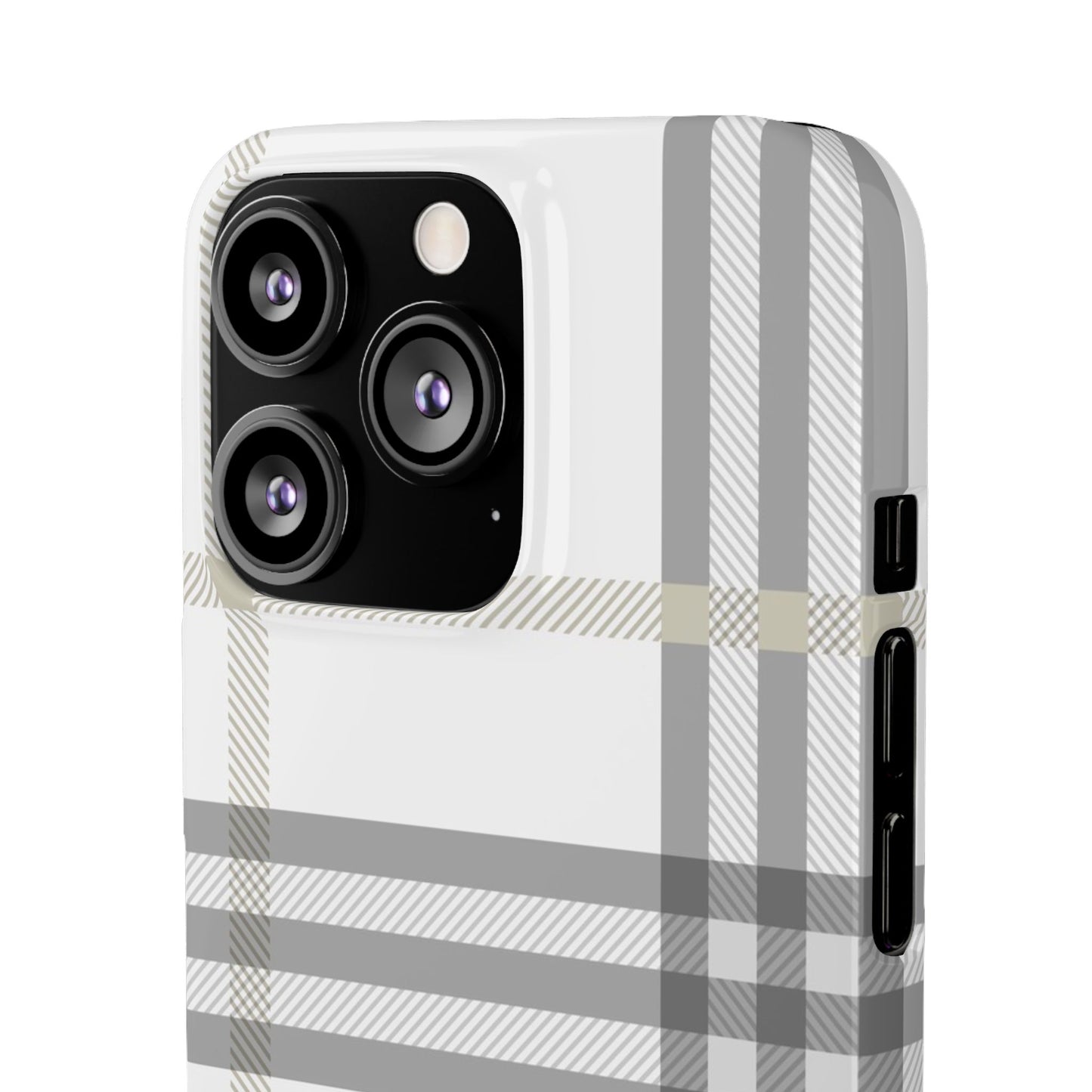 Grey Check Snap Cases