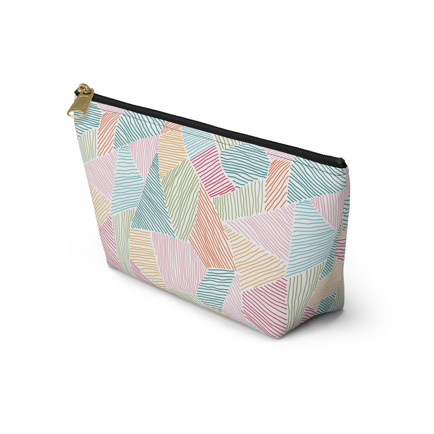 Colorful Geometric Accessory Pouch - Perfect Travel Makeup Bag