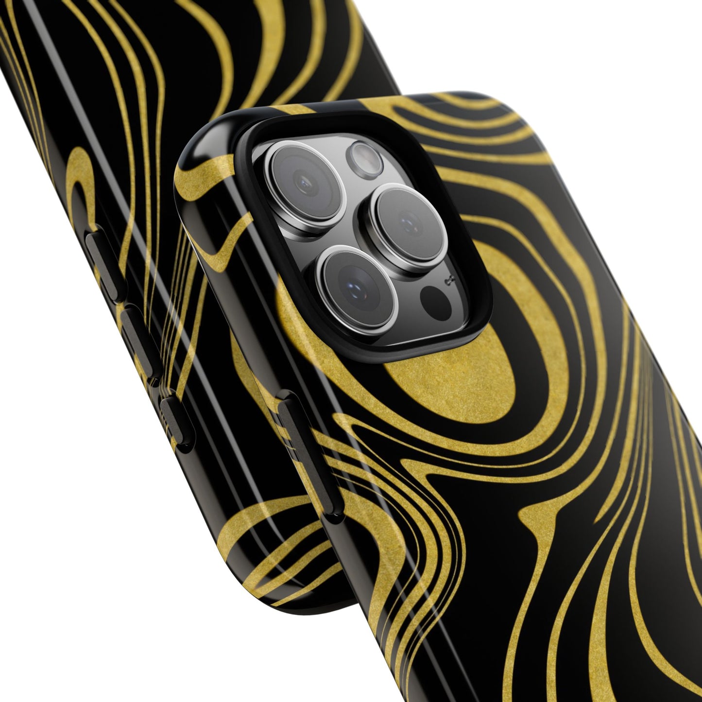 Black Yellow Wavy Tough Cases