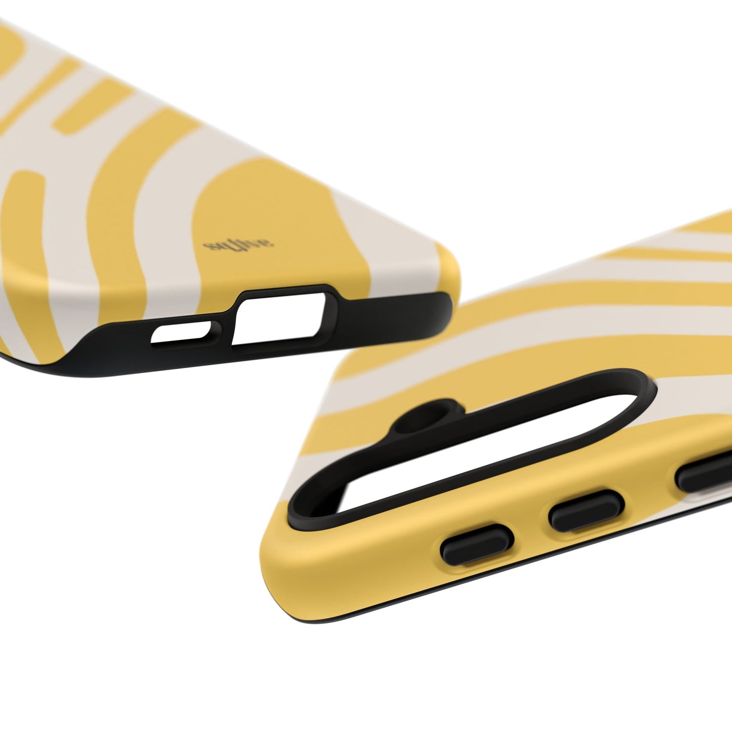 Yellow Bold Wavy lines Tough Cases