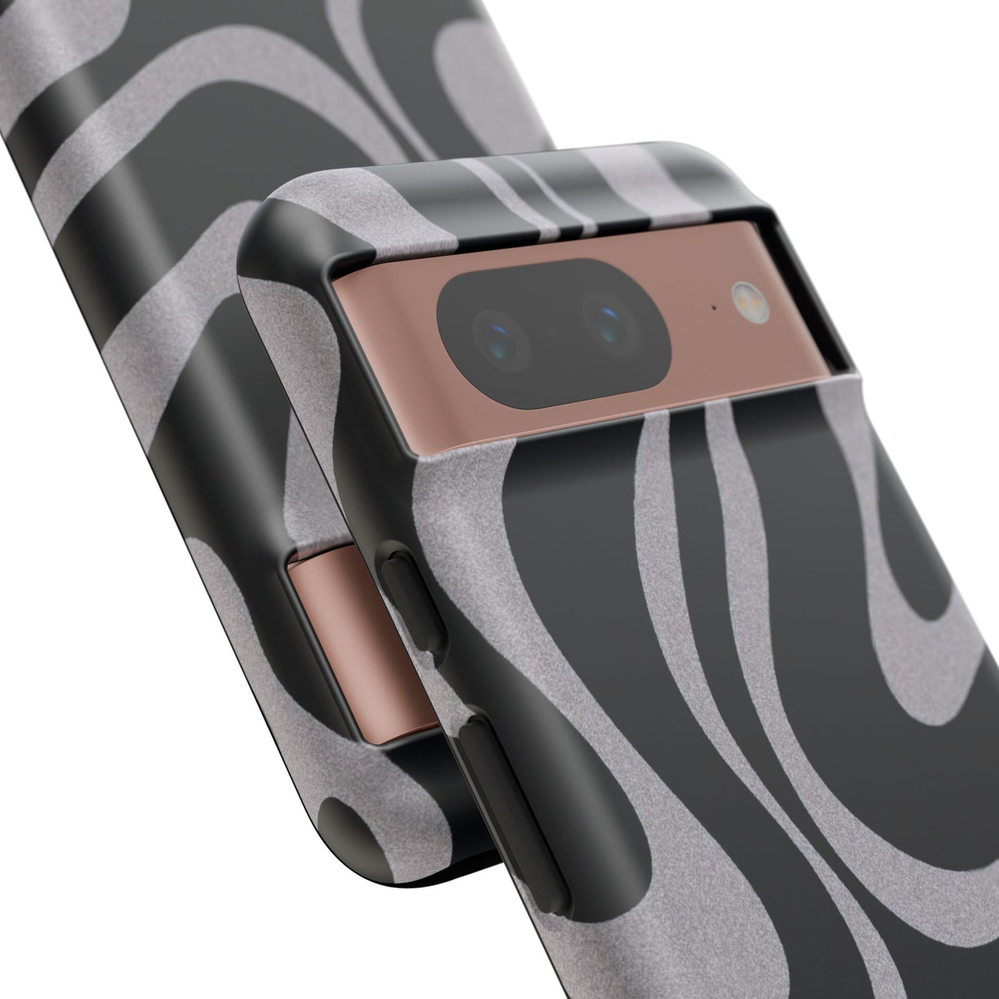 Black Grey Swirl Tough Cases