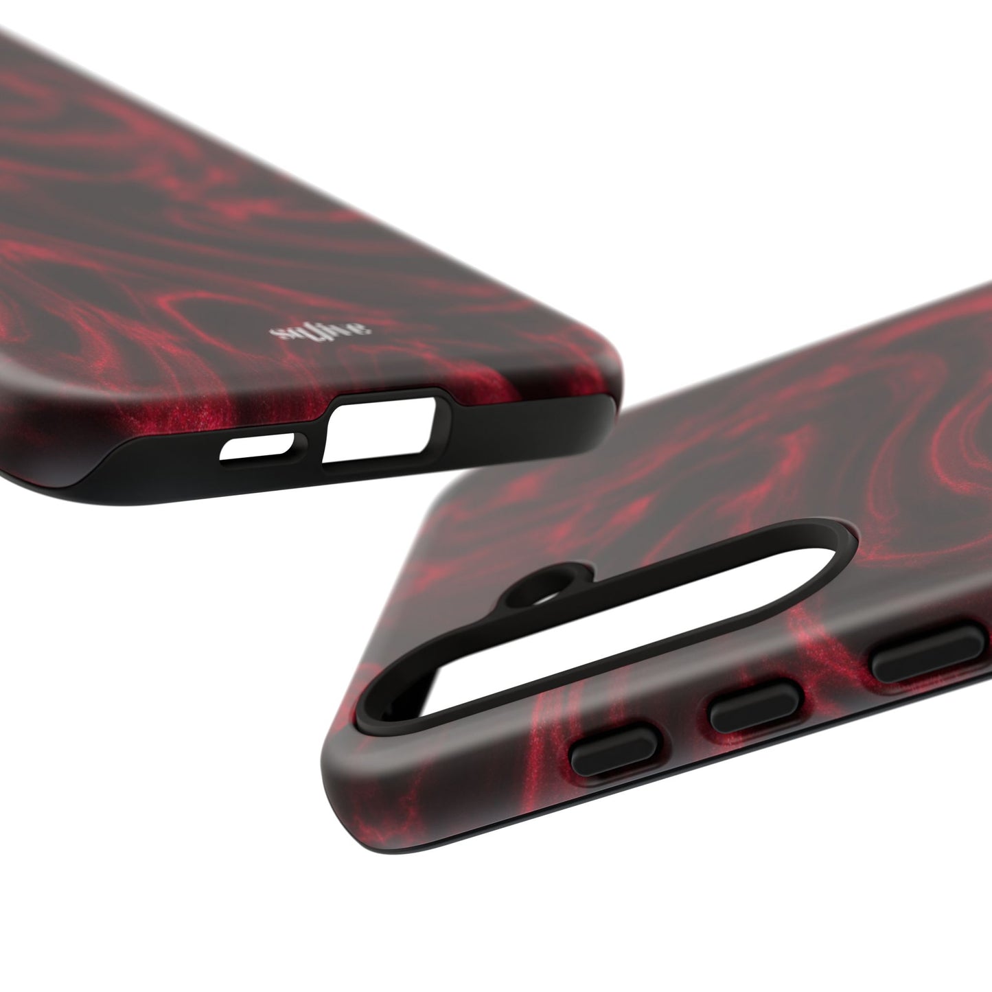 Red Wavy pattern Tough Cases