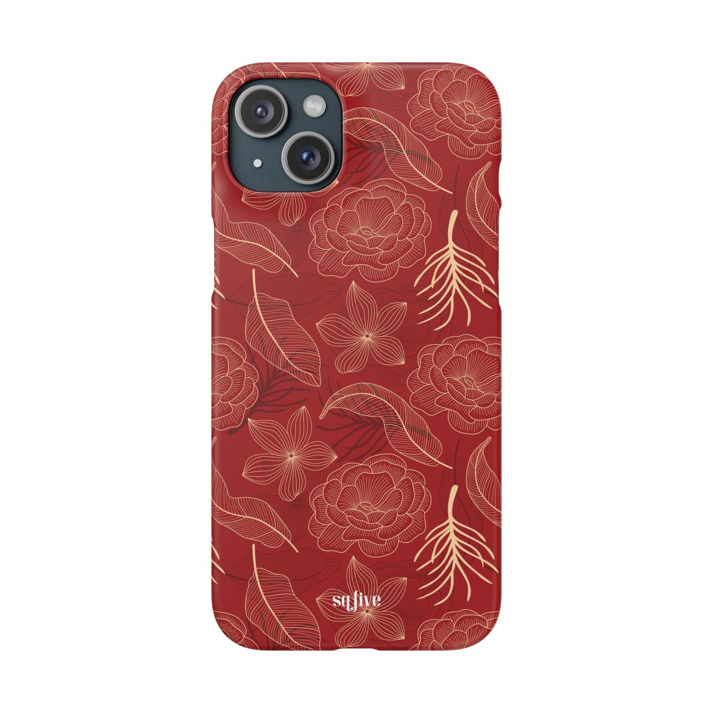 Red floral case