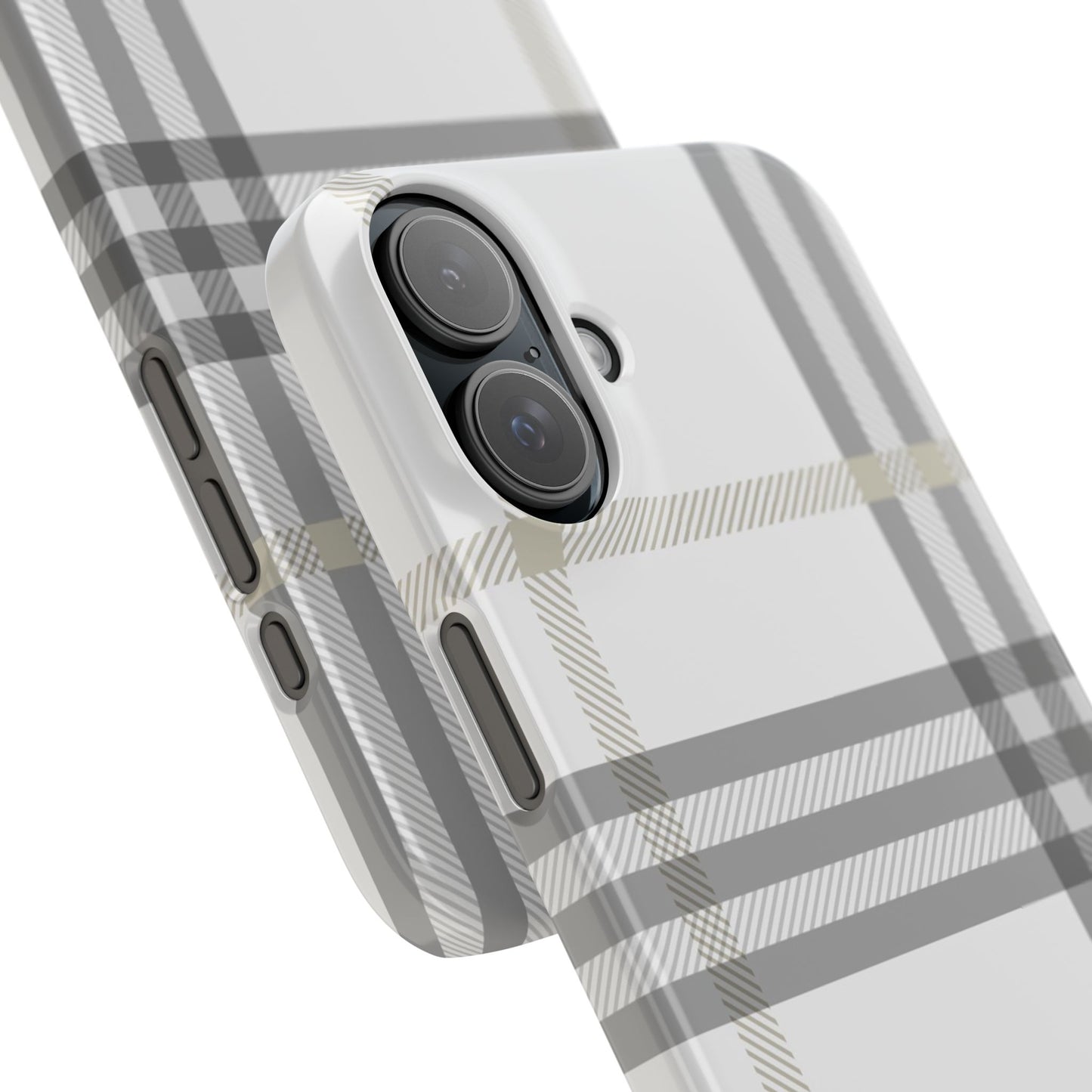 Grey Check Snap Cases