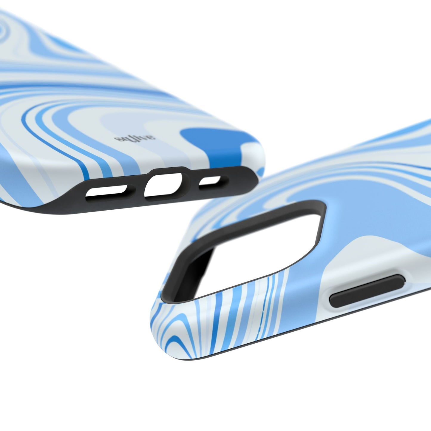 Blue Swirl Magnetic Tough Cases - iphone Magsafe Dual layer case for extra durability