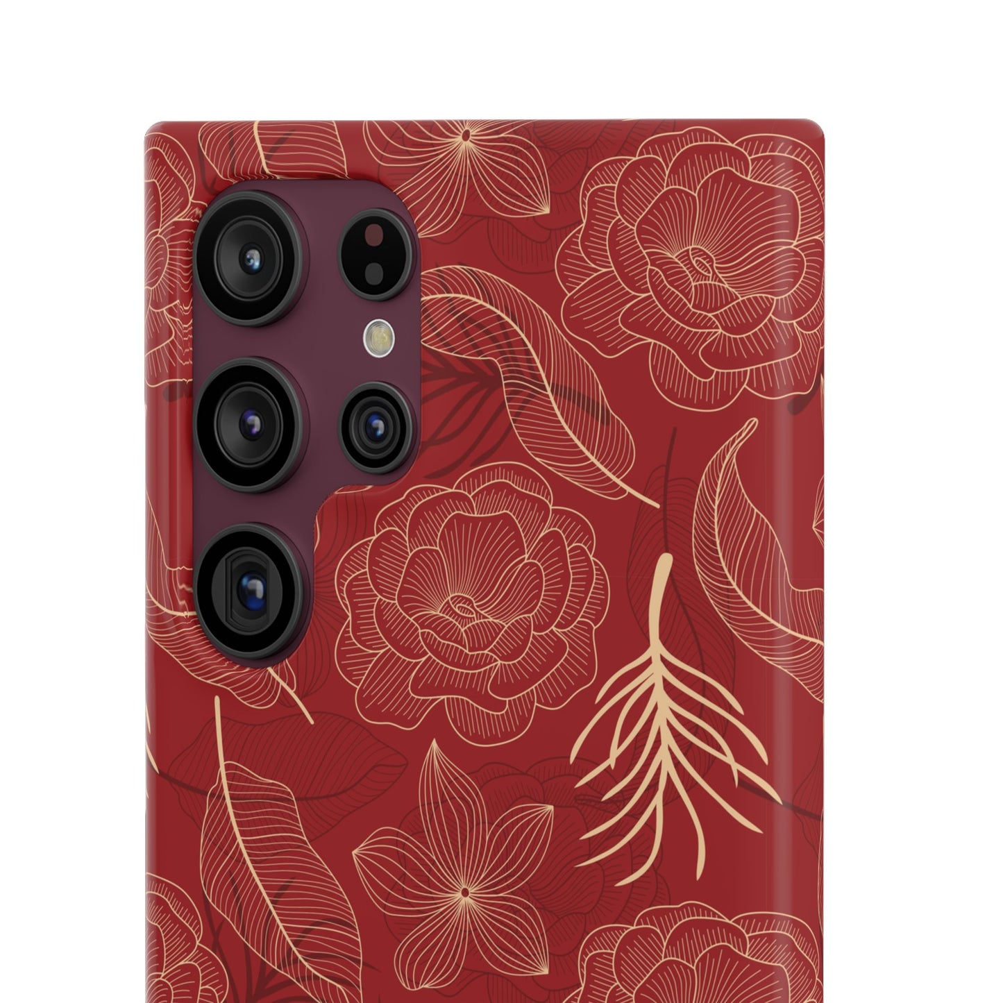 Red floral case