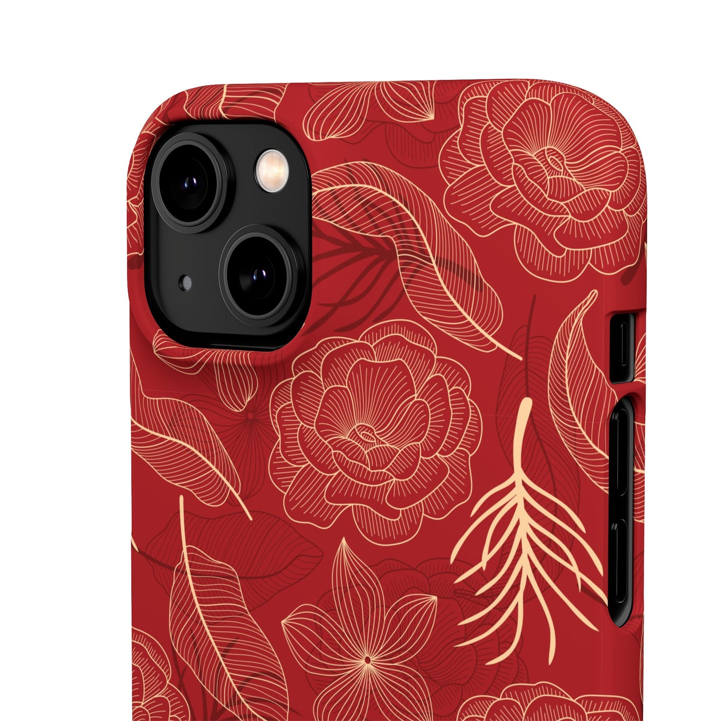 Red floral case