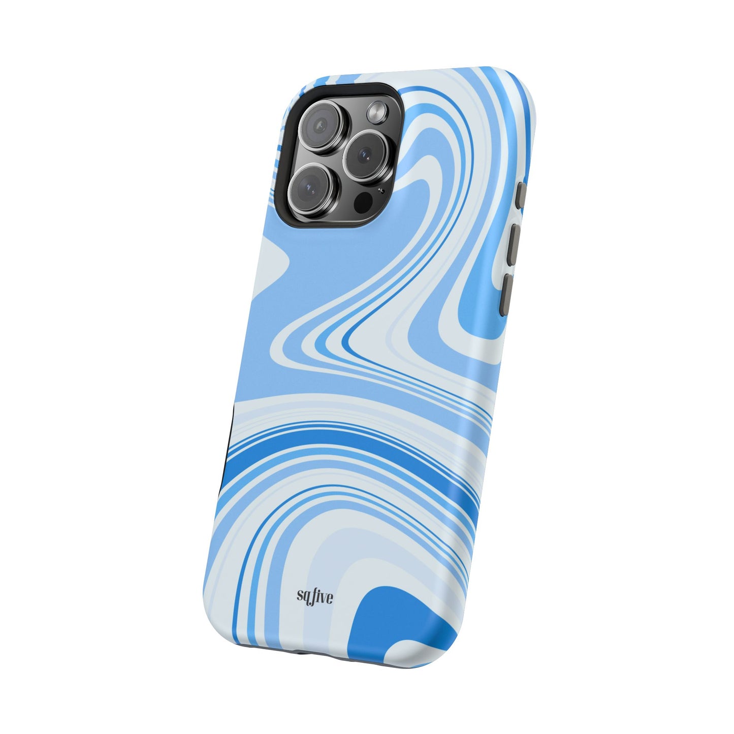 Blue Swirl Magnetic Tough Cases - iphone Magsafe Dual layer case for extra durability