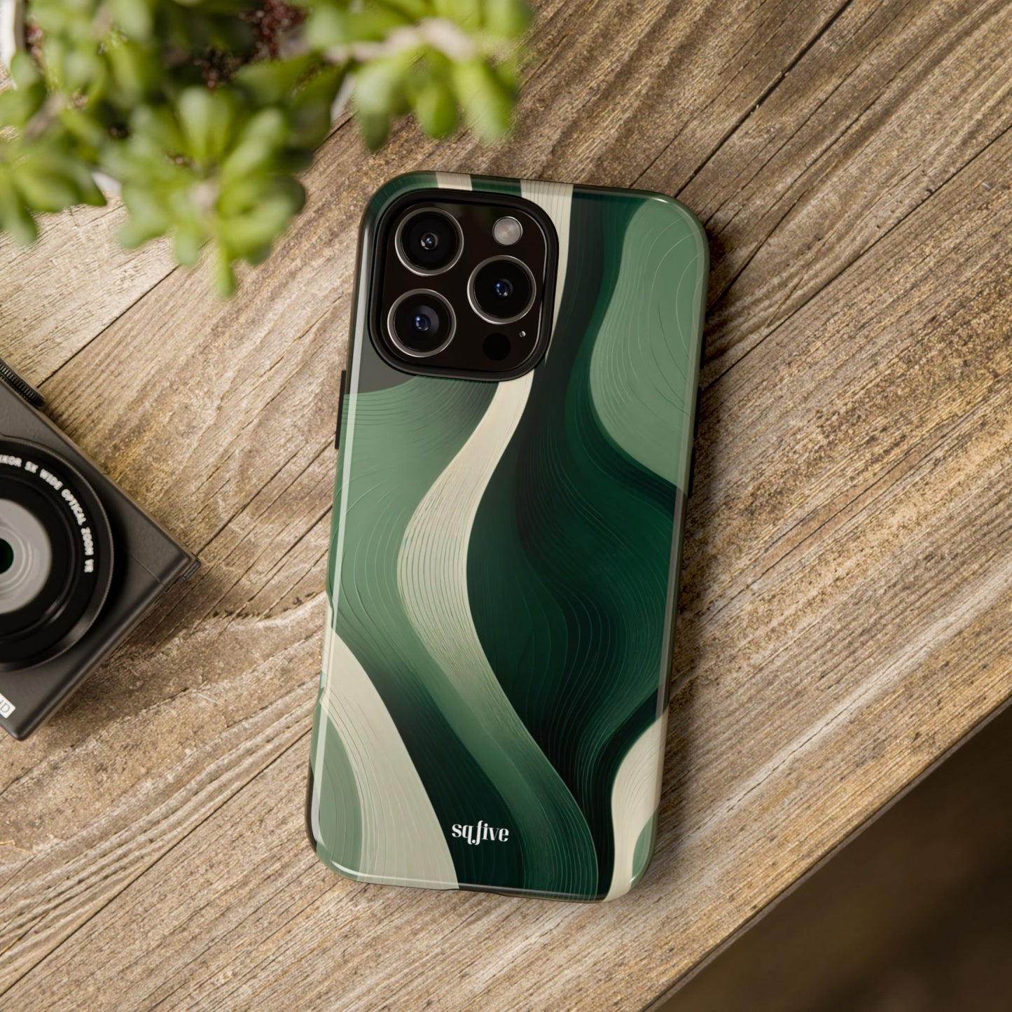 Green Abstract Tough Cases