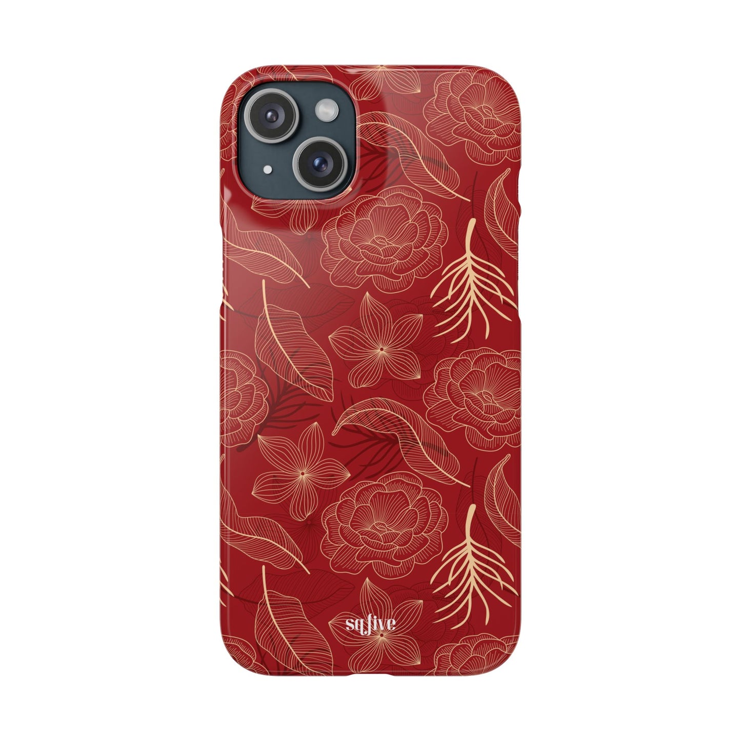 Red floral case