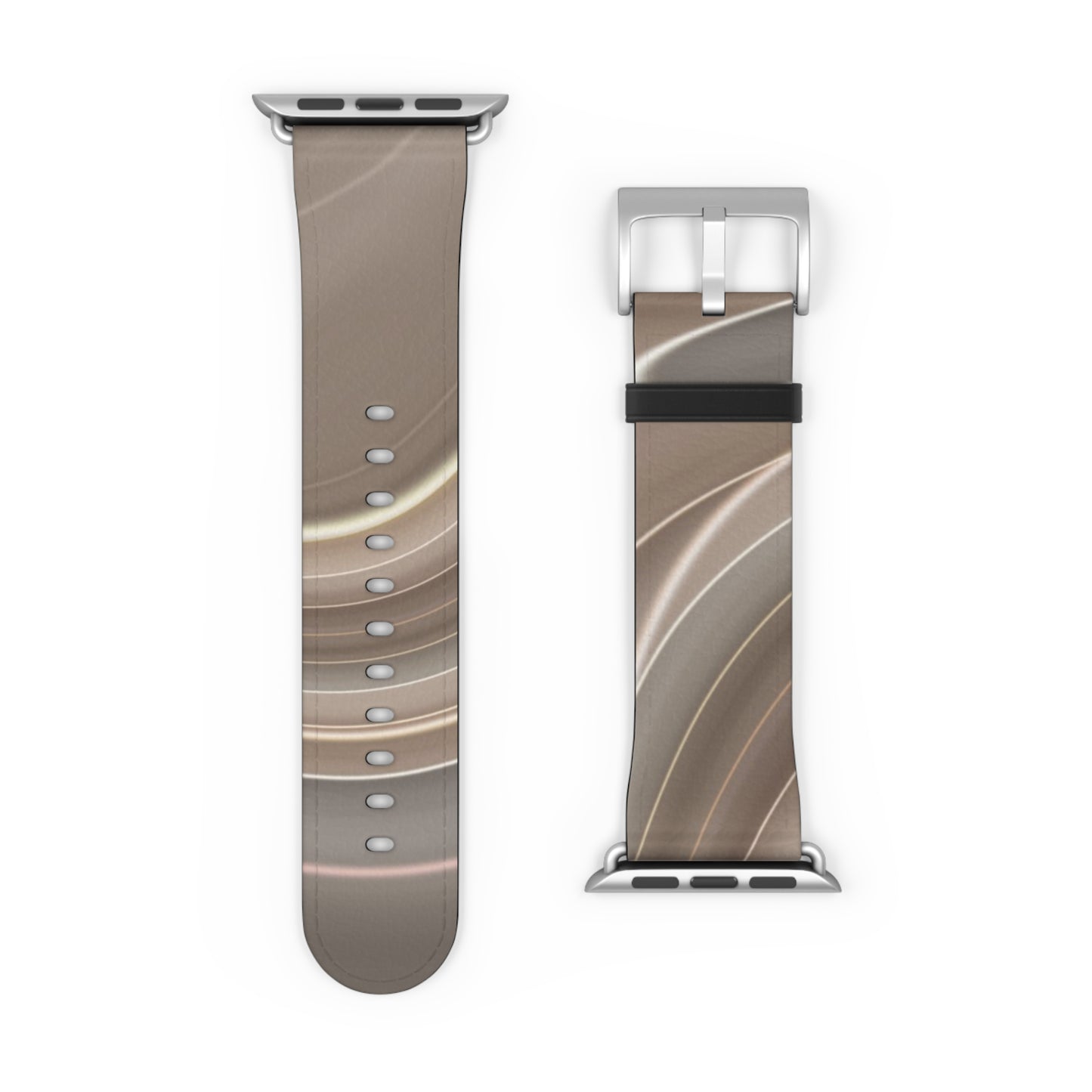 Brown Wavy Trendy Watch Band