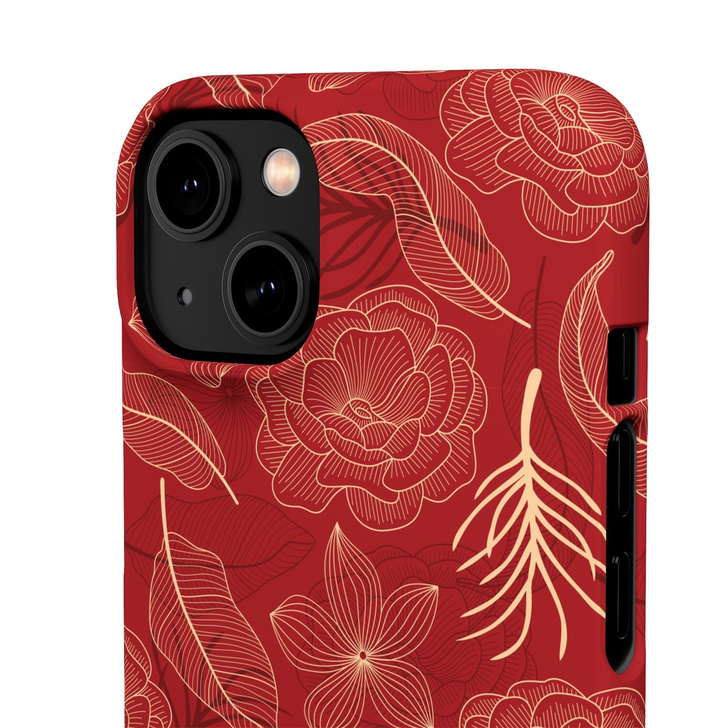 Red floral case