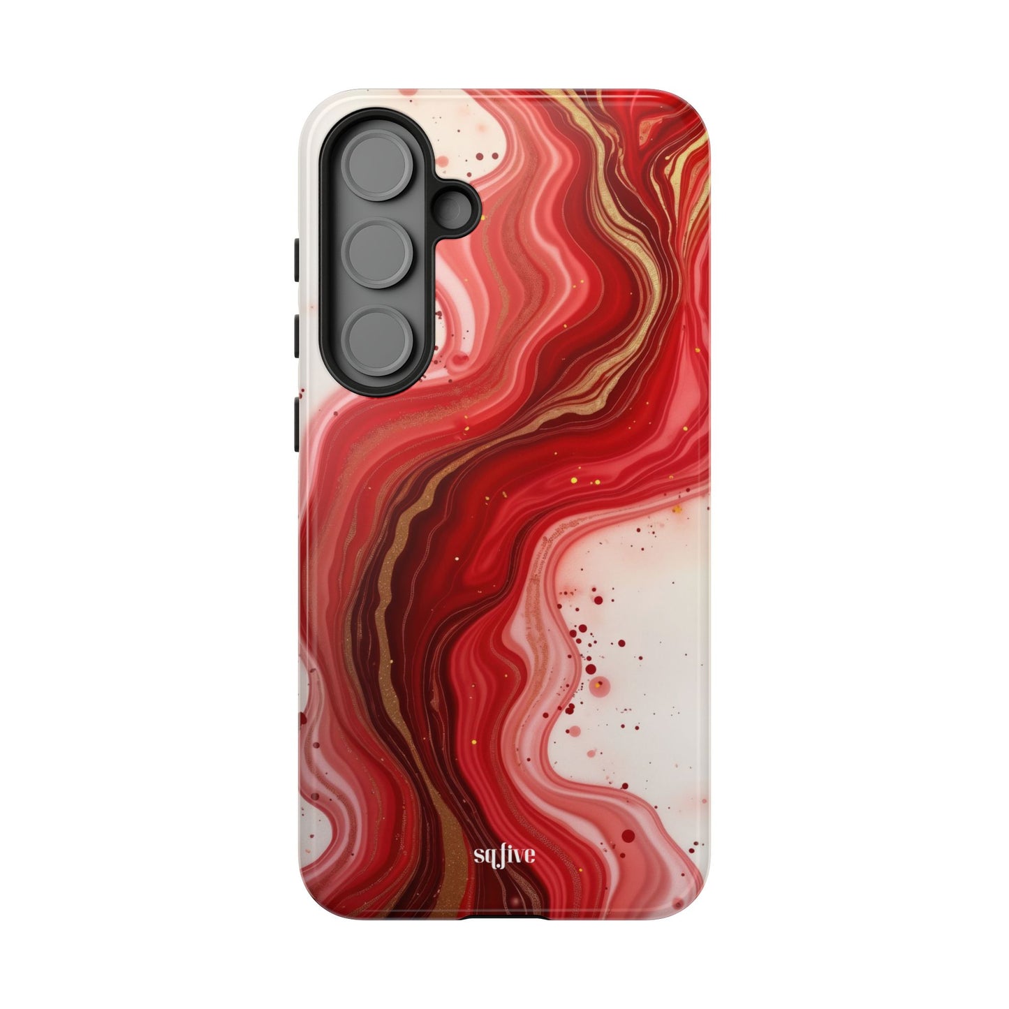 Abstract Marble Phone Case | Tough Cases, Artistic Phone Cover, Red Marble Design, Gift for Her, Trendy Cell Phone Accessories