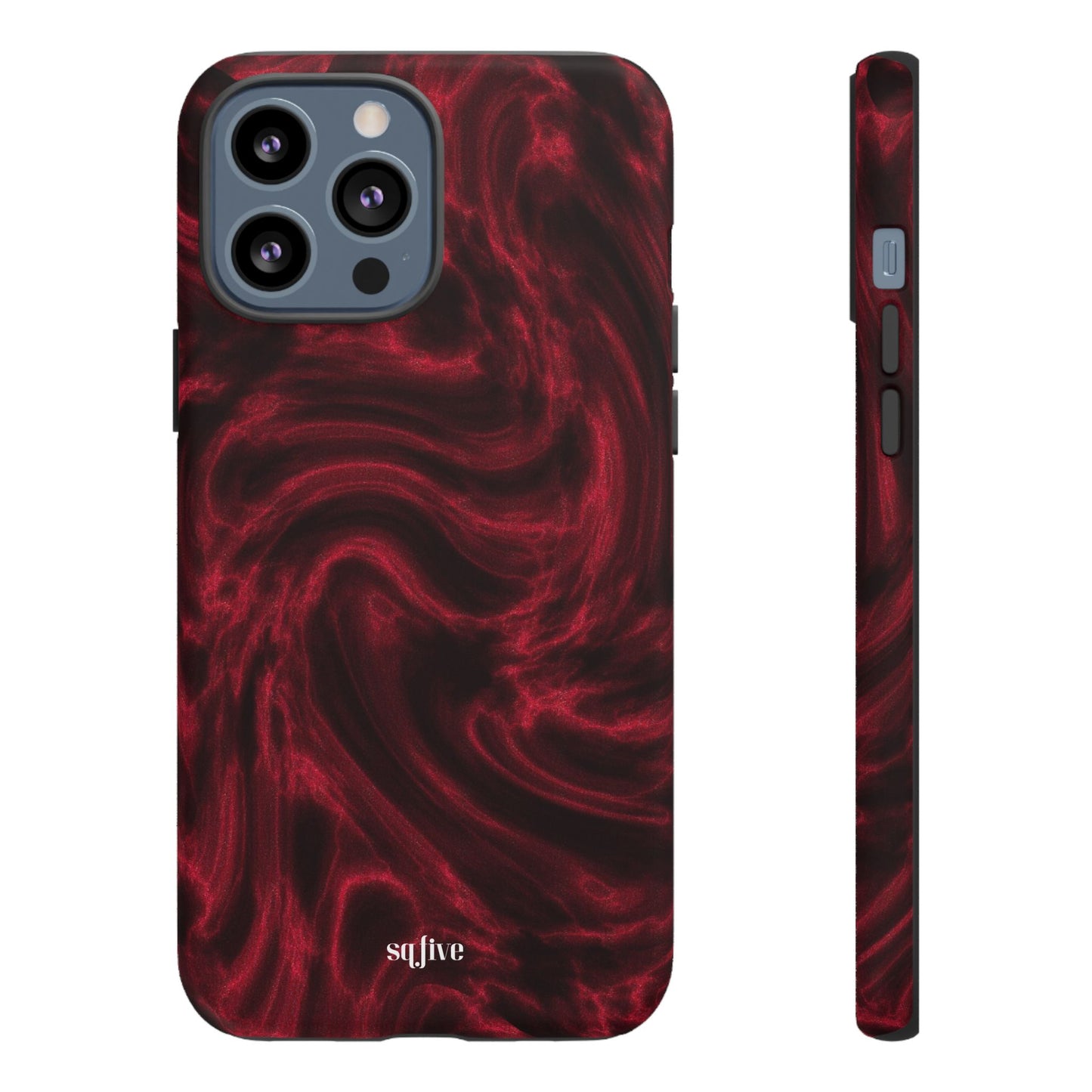 Red Wavy pattern Tough Cases