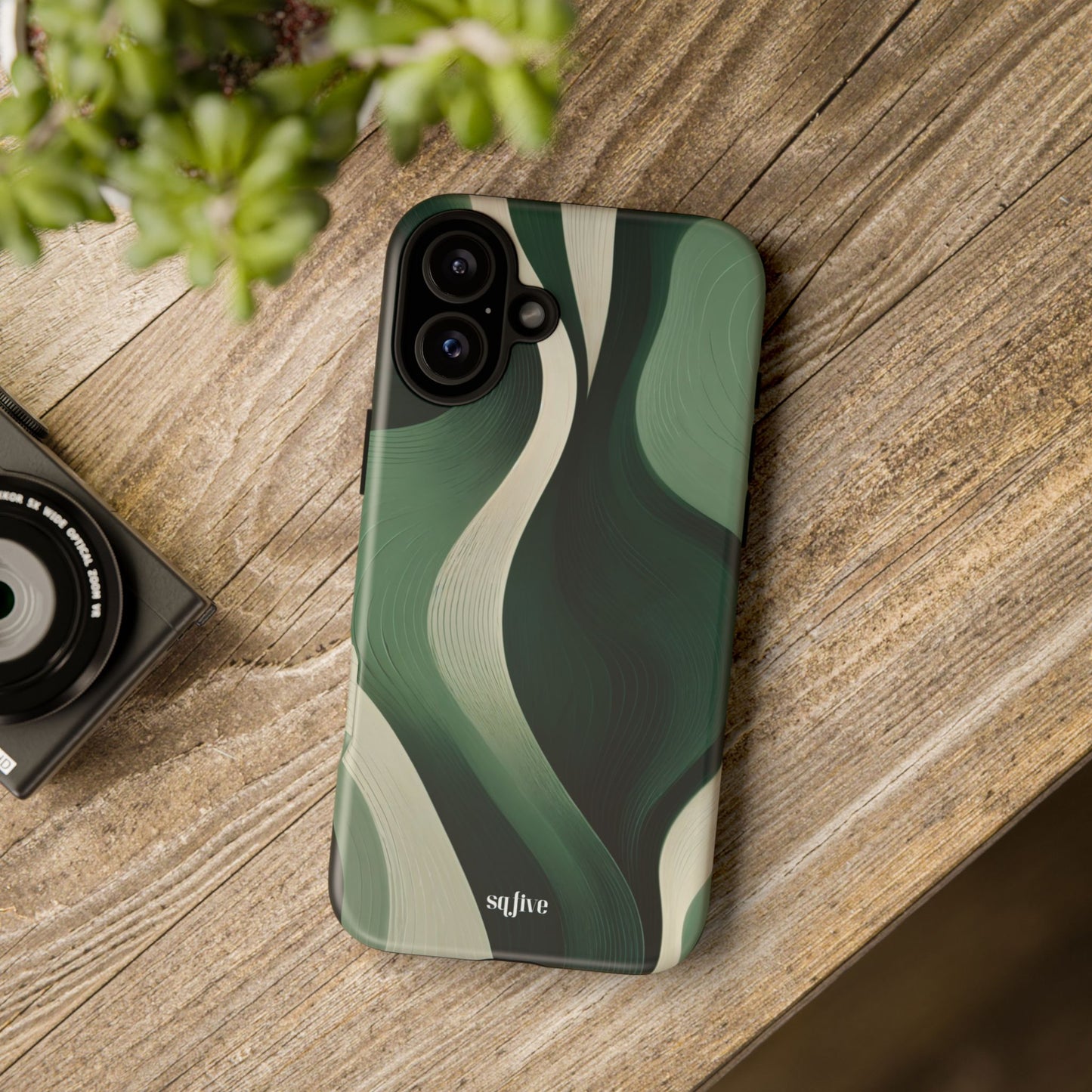 Green Abstract Tough Cases