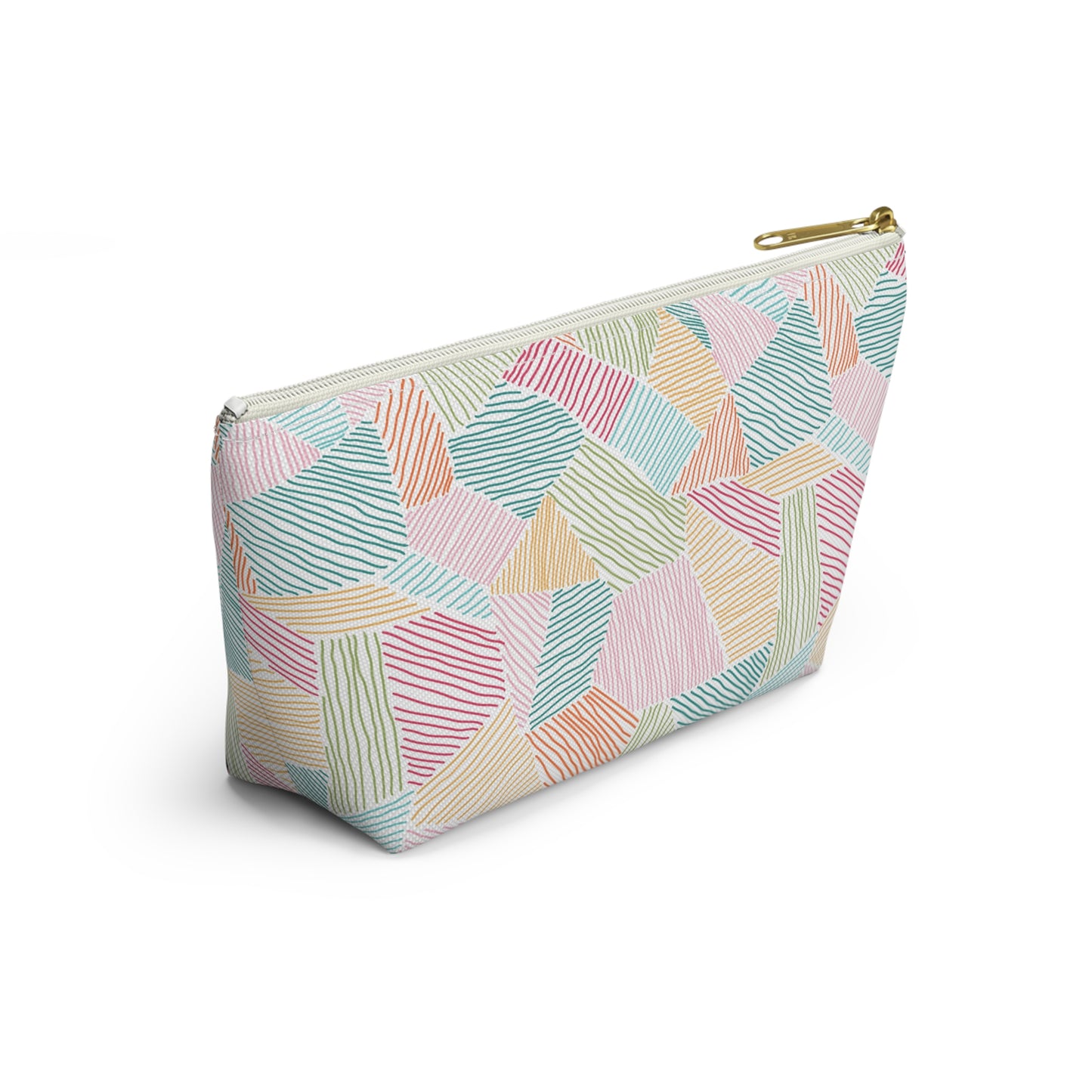 Colorful Geometric Accessory Pouch - Perfect Travel Makeup Bag