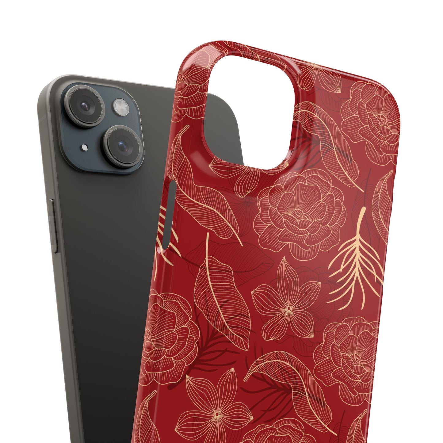 Red floral case