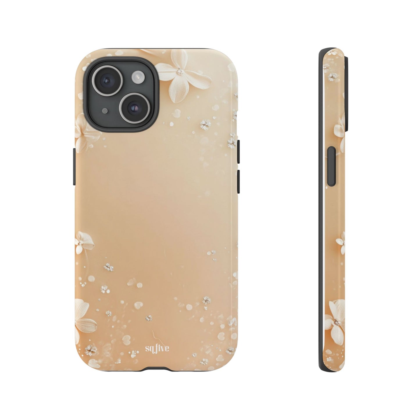 Peach Floral Tough Cases