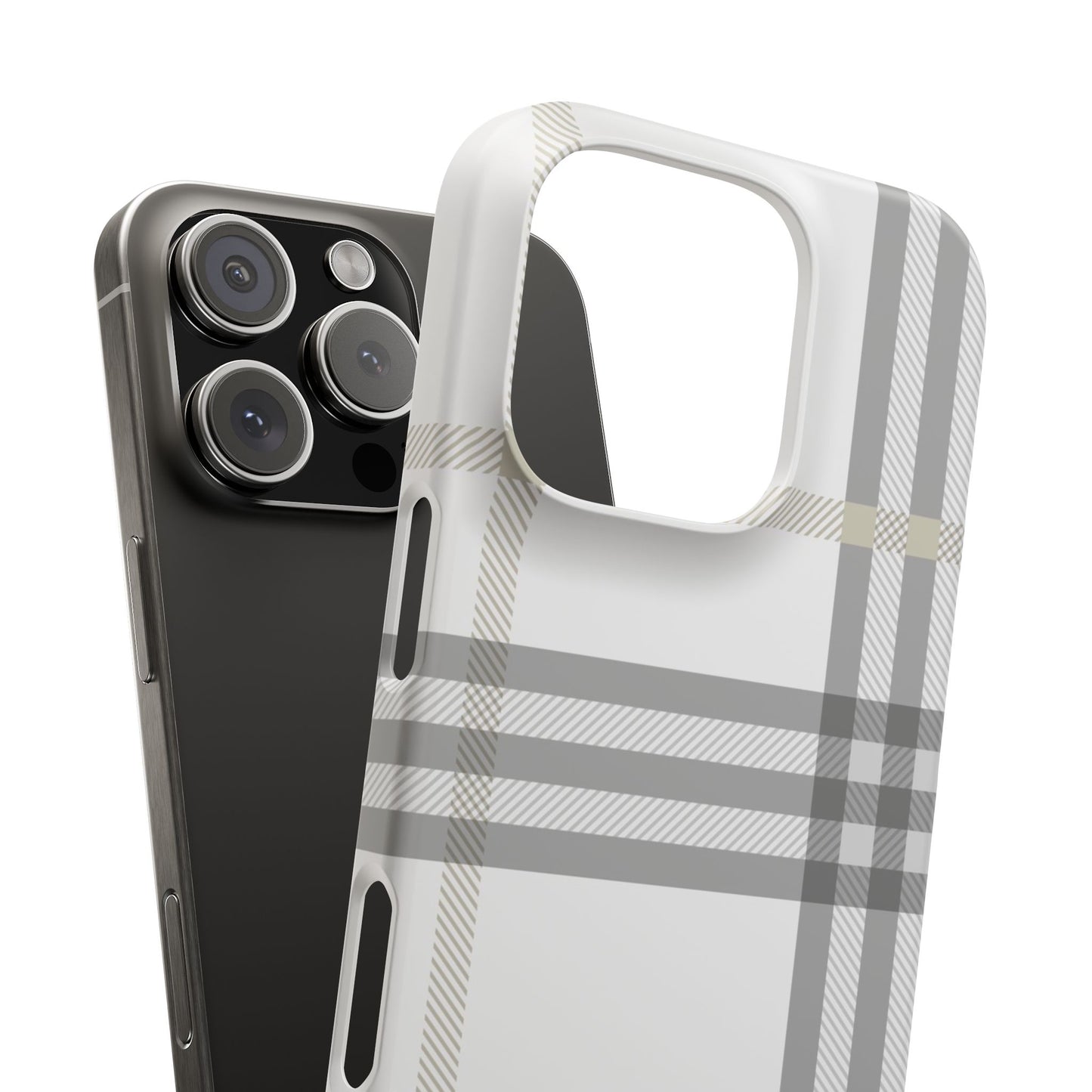 Grey Check Snap Cases