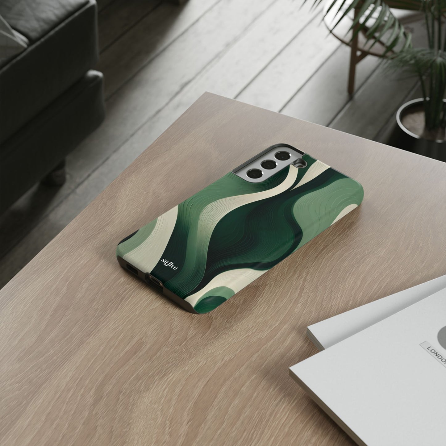 Green Abstract Tough Cases