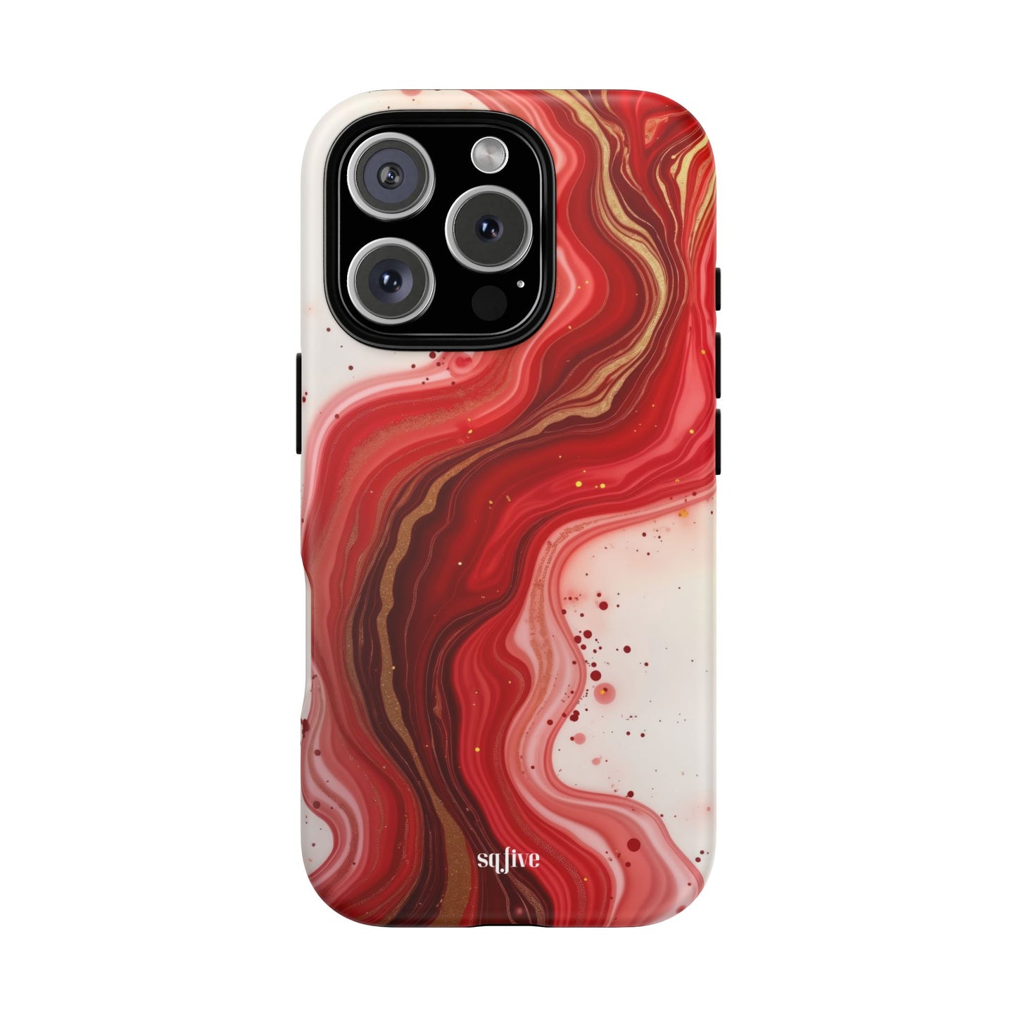 Abstract Marble Phone Case | Tough Cases, Artistic Phone Cover, Red Marble Design, Gift for Her, Trendy Cell Phone Accessories