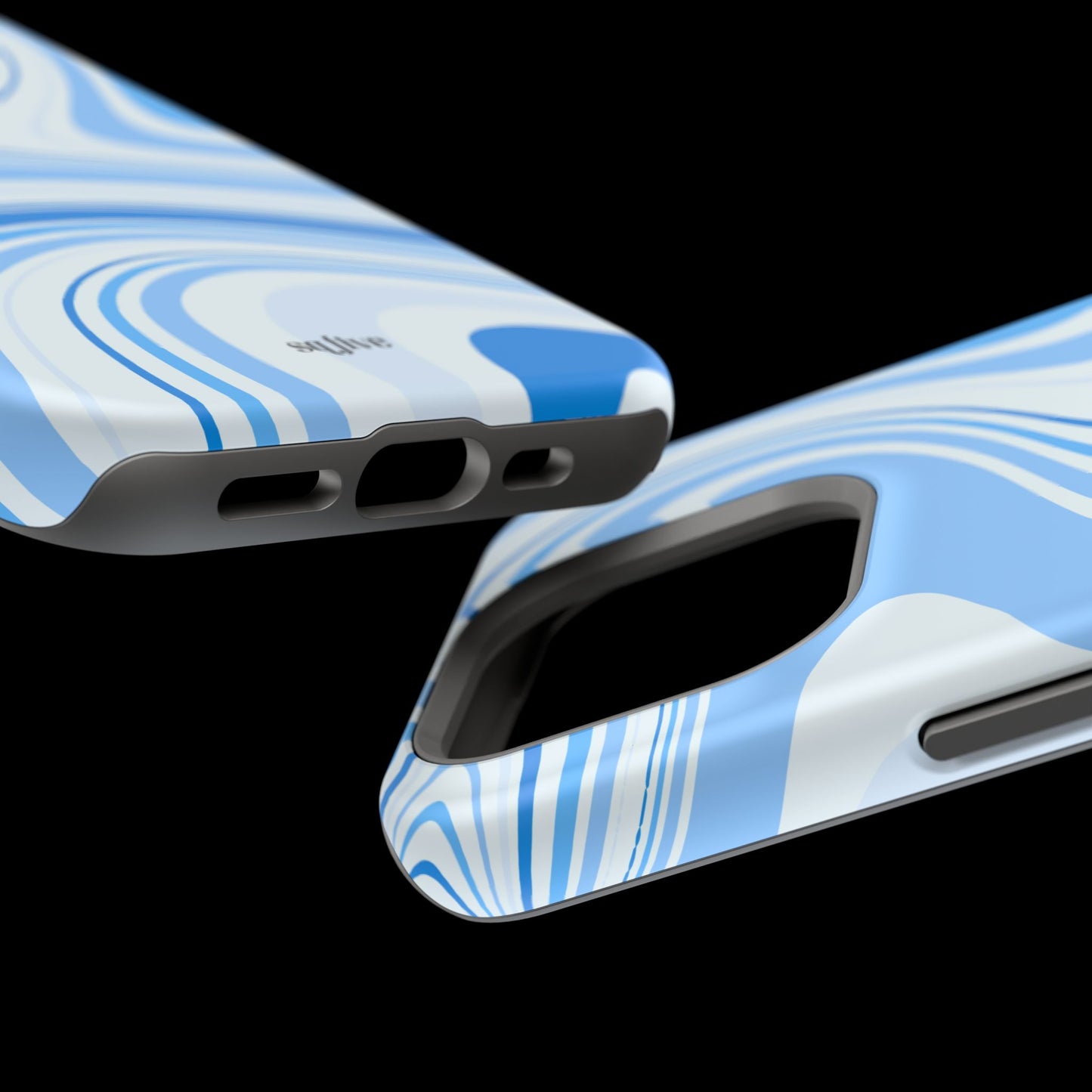 Blue Swirl Magnetic Tough Cases - iphone Magsafe Dual layer case for extra durability