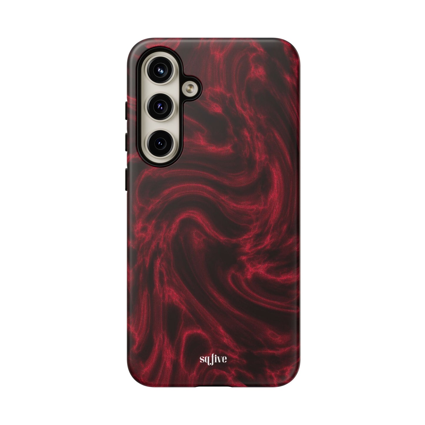 Red Wavy pattern Tough Cases