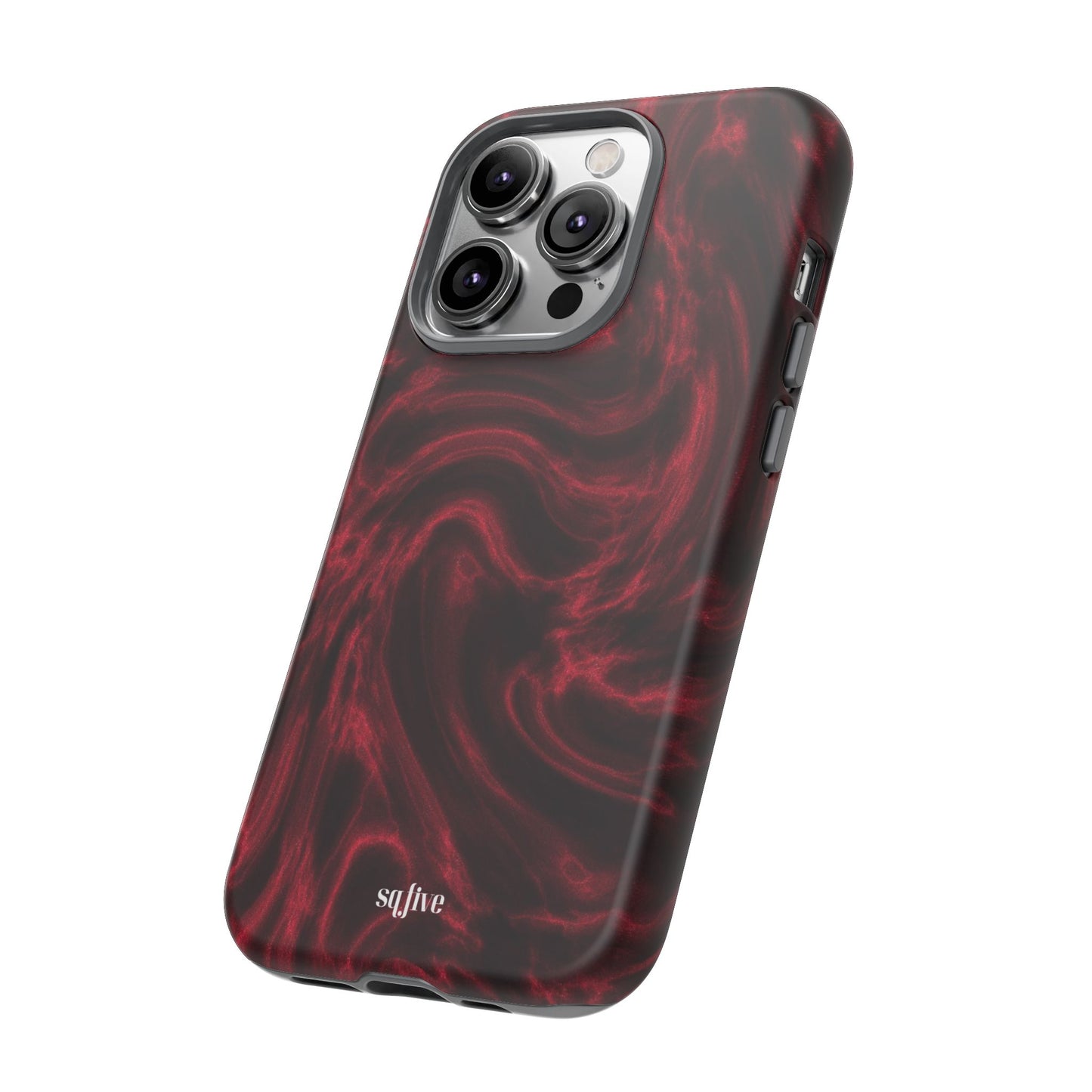 Red Wavy pattern Tough Cases