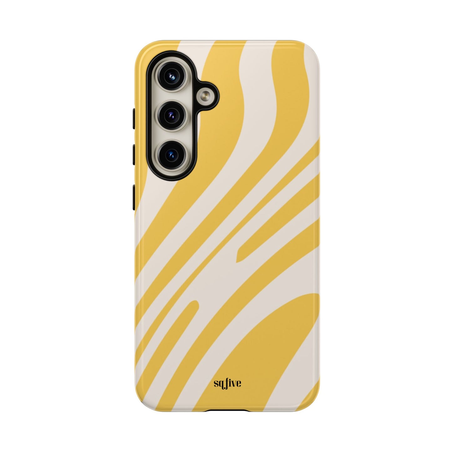 Yellow Bold Wavy lines Tough Cases