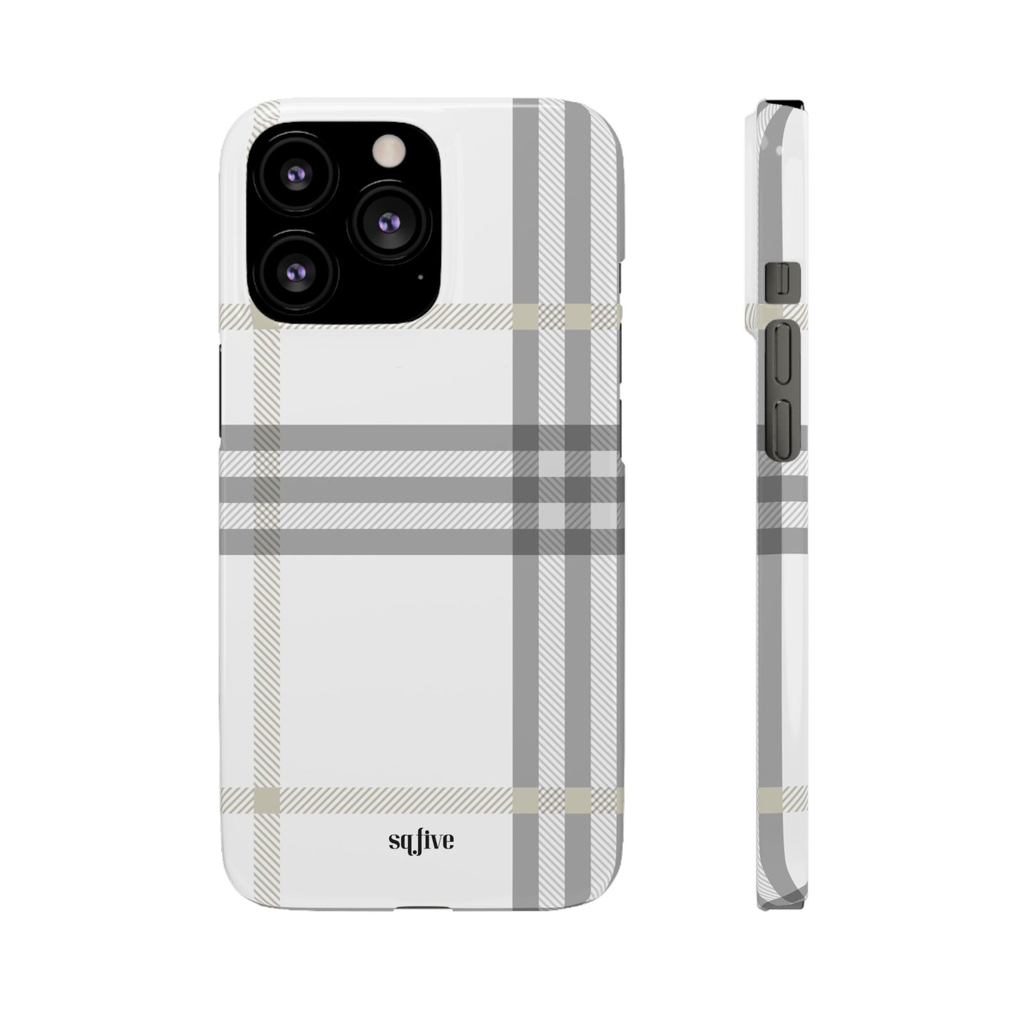 Grey Check Snap Cases