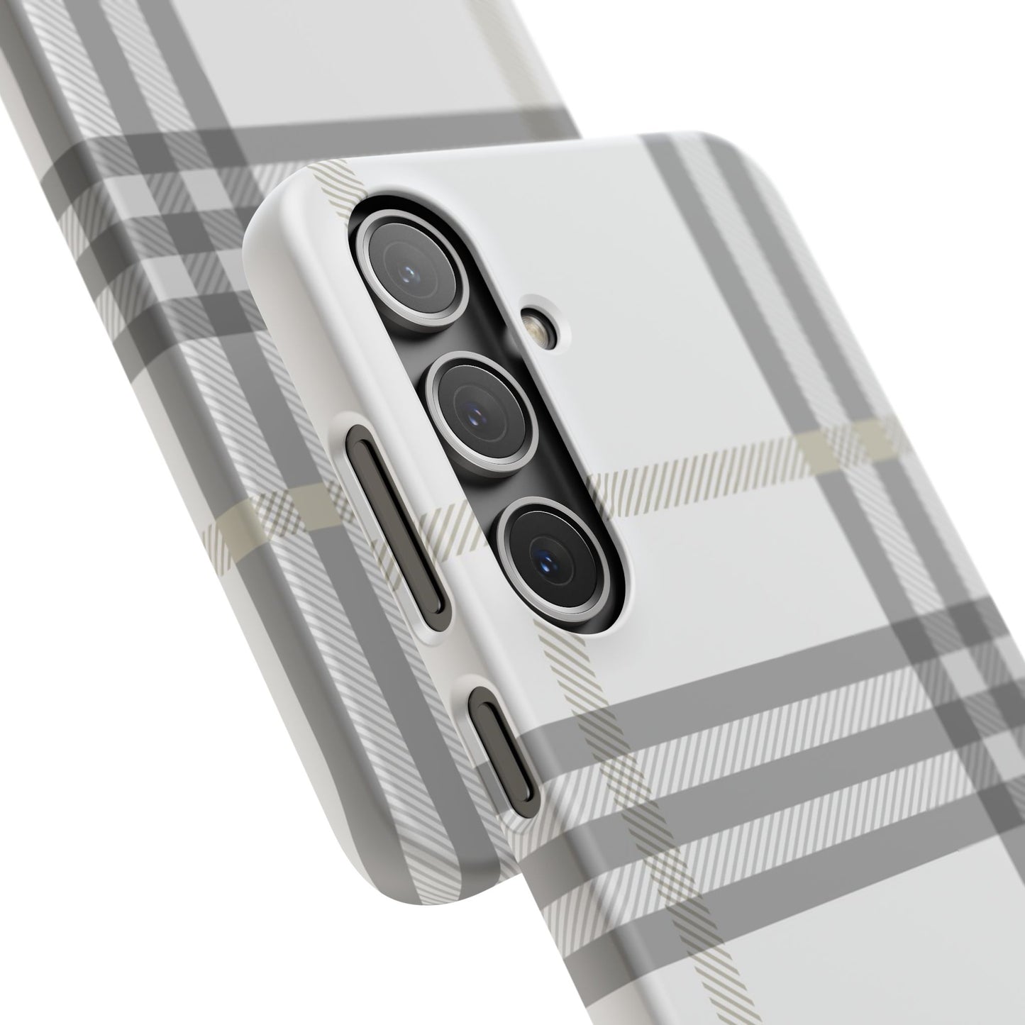 Grey Check Snap Cases