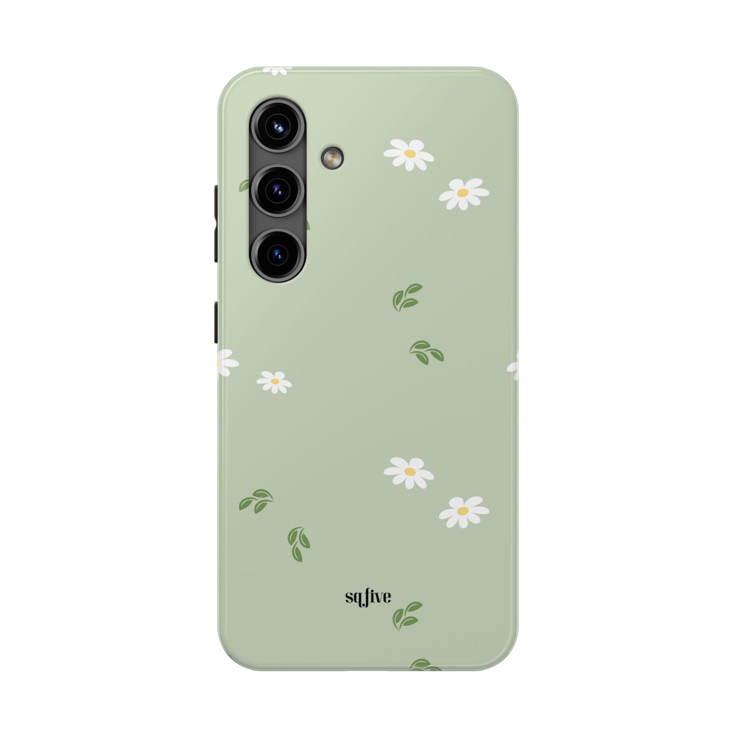 Floral Tough Phone Case - Durable Protection with Daisy Design