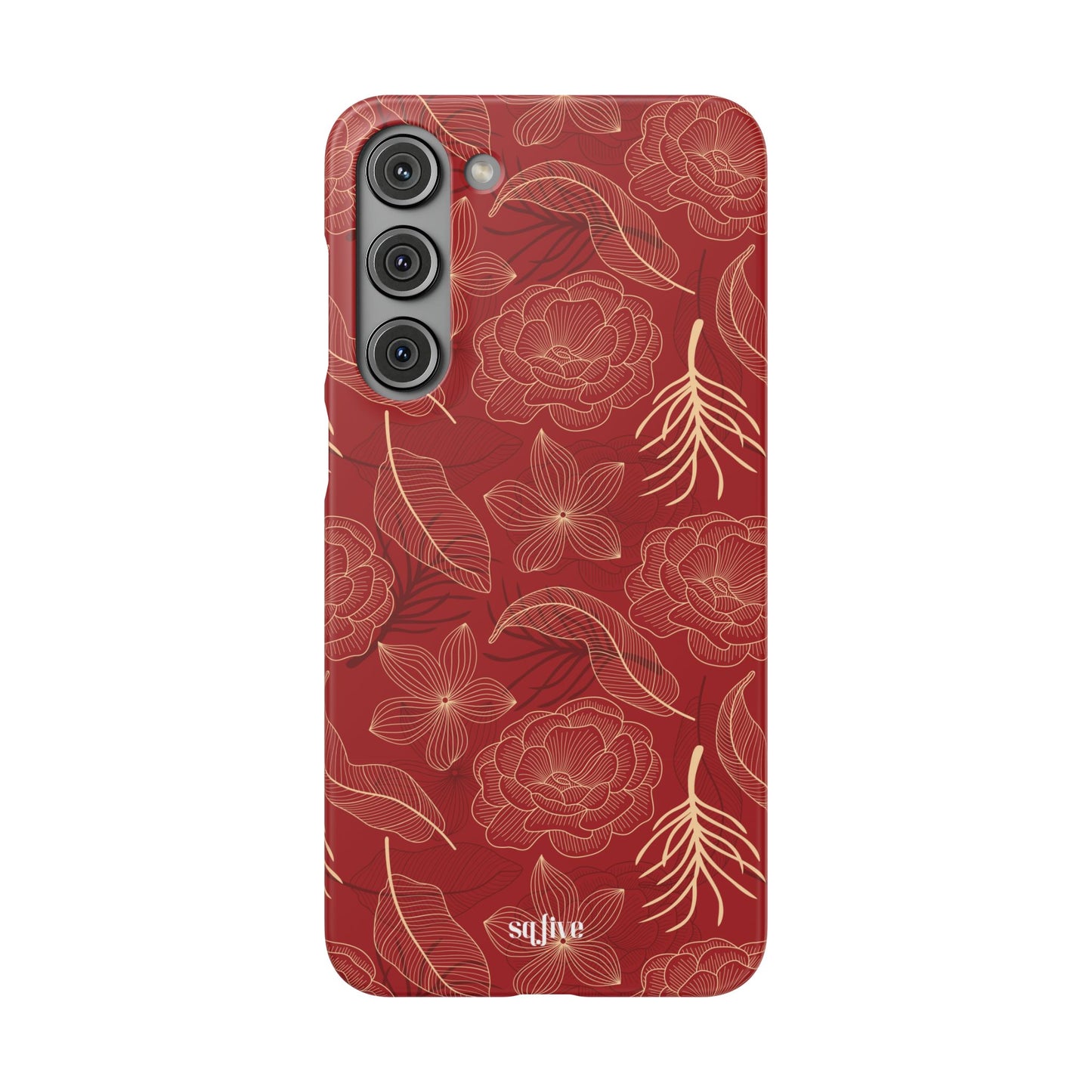 Red floral case