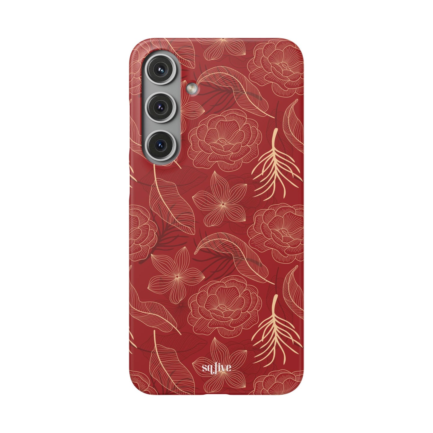 Red floral case