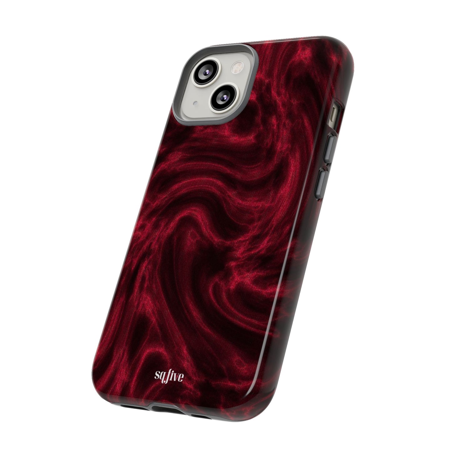 Red Wavy pattern Tough Cases