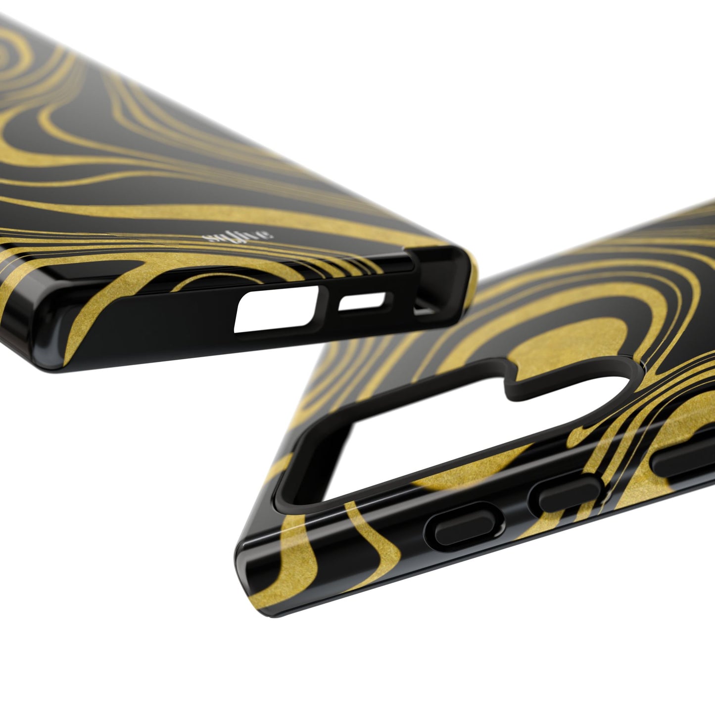 Black Yellow Wavy Tough Cases