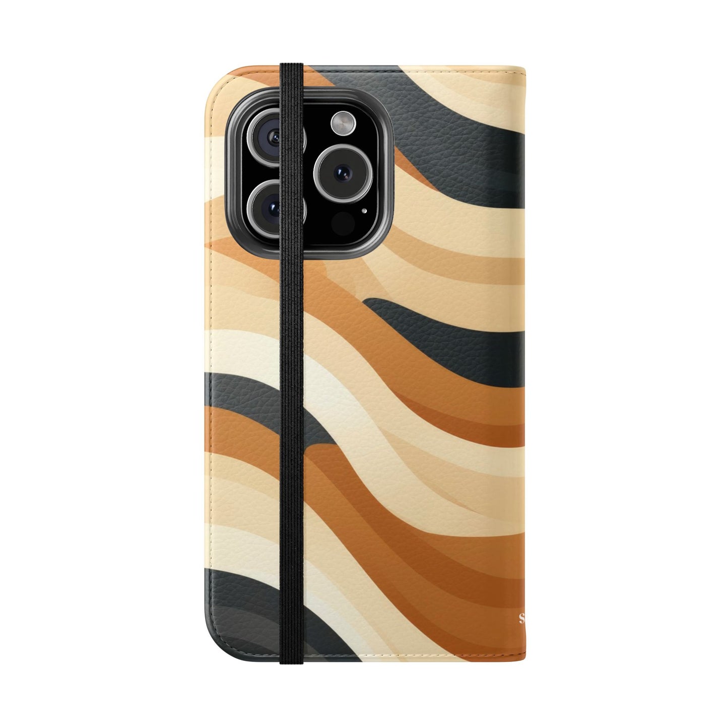 Brown Geometric Pattern Flip Cases