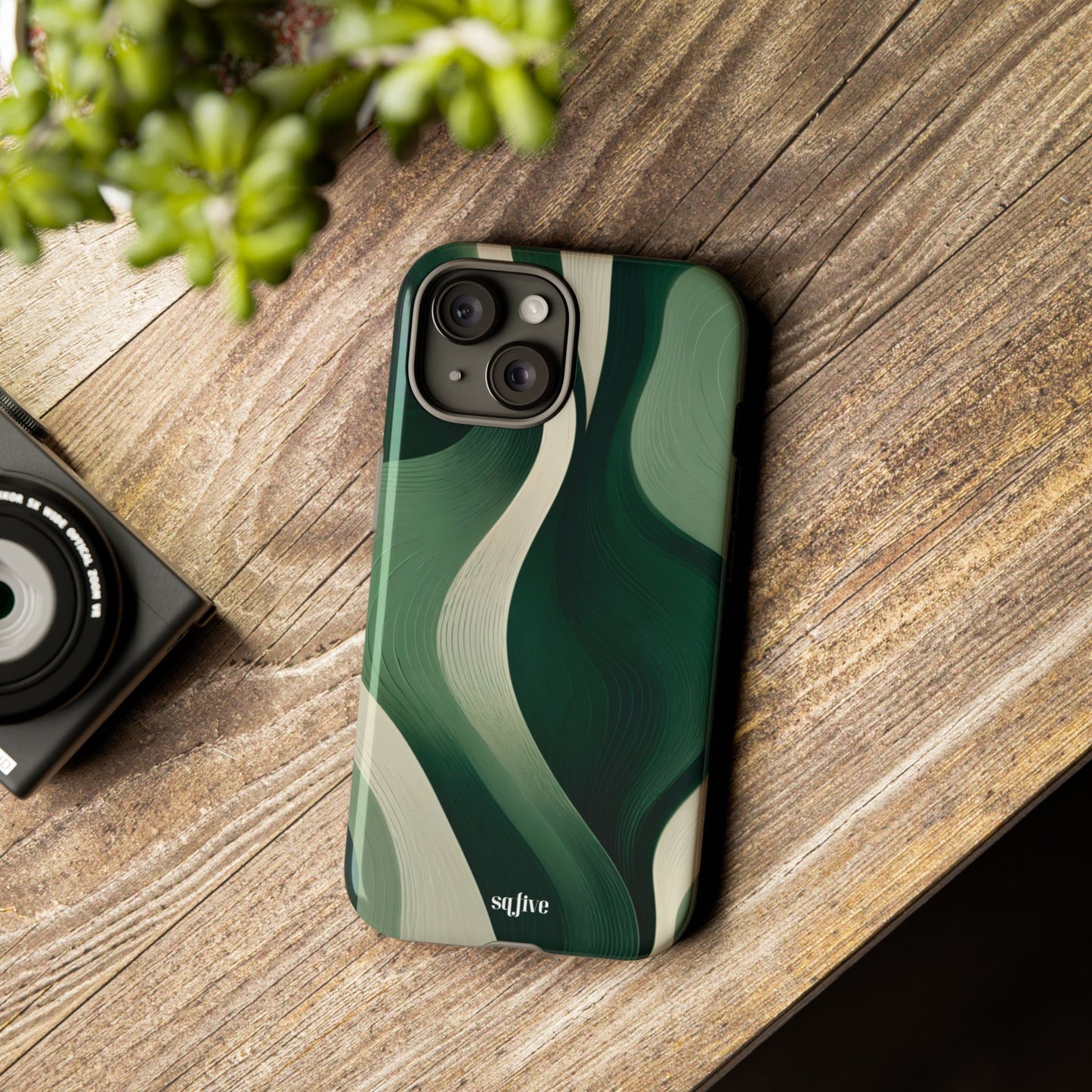 Green Abstract Tough Cases