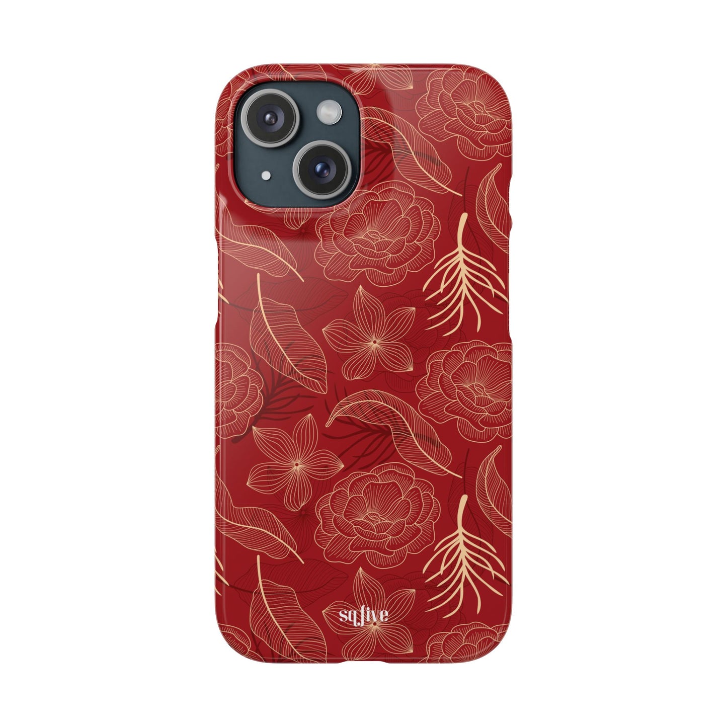 Red floral case