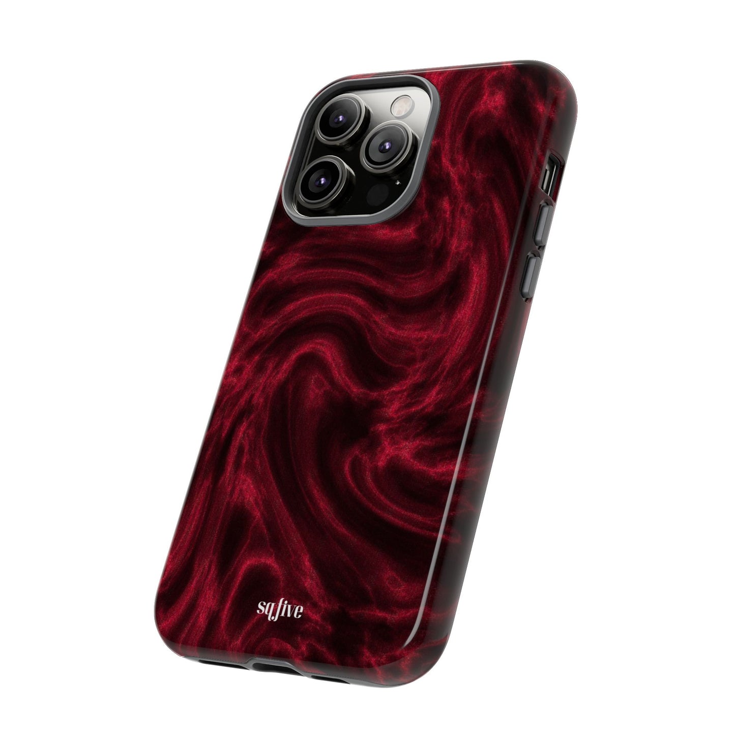 Red Wavy pattern Tough Cases