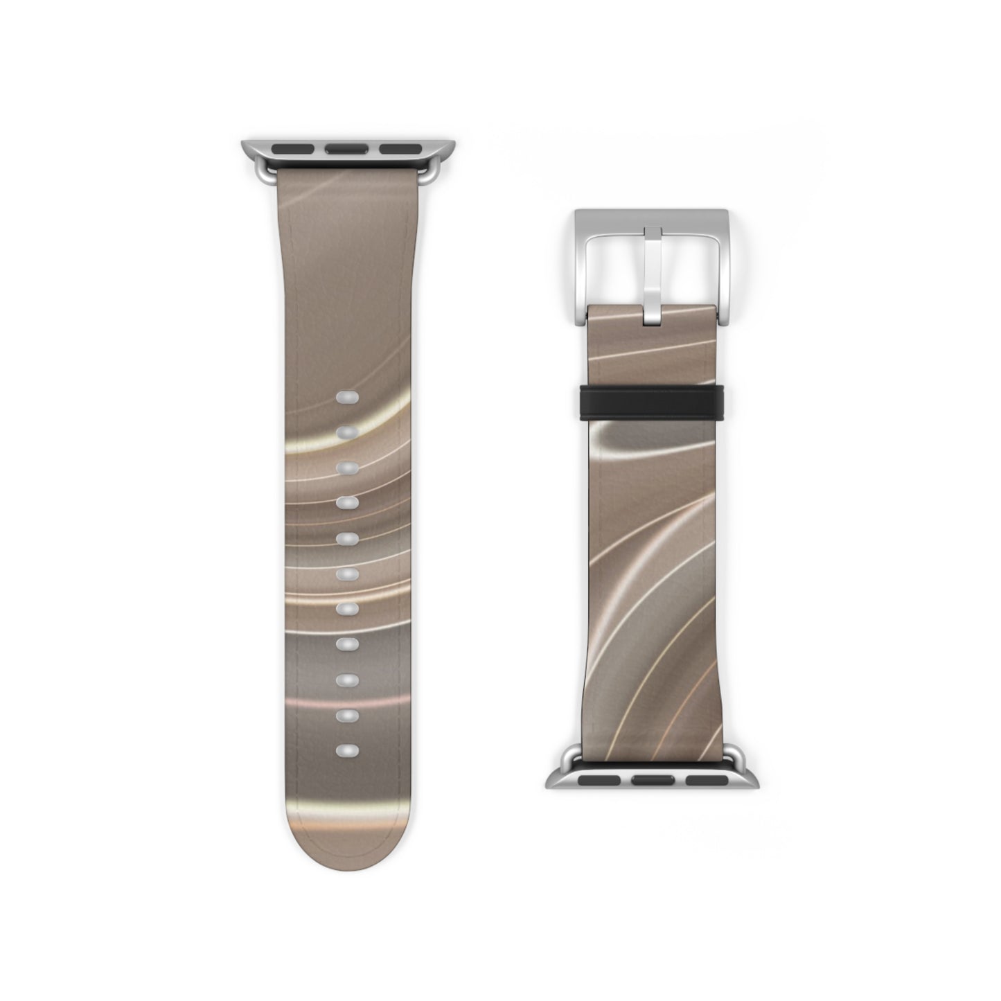 Brown Wavy Trendy Watch Band