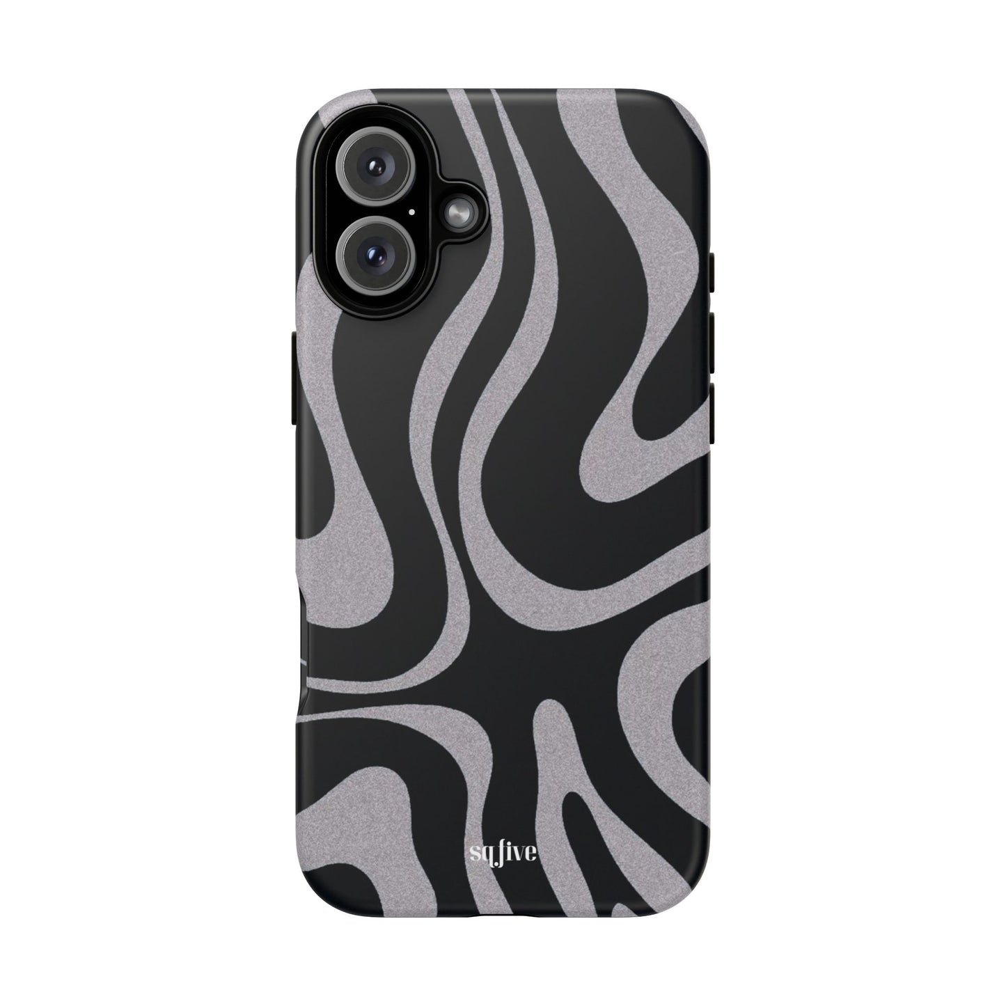 Black Grey Swirl Tough Cases