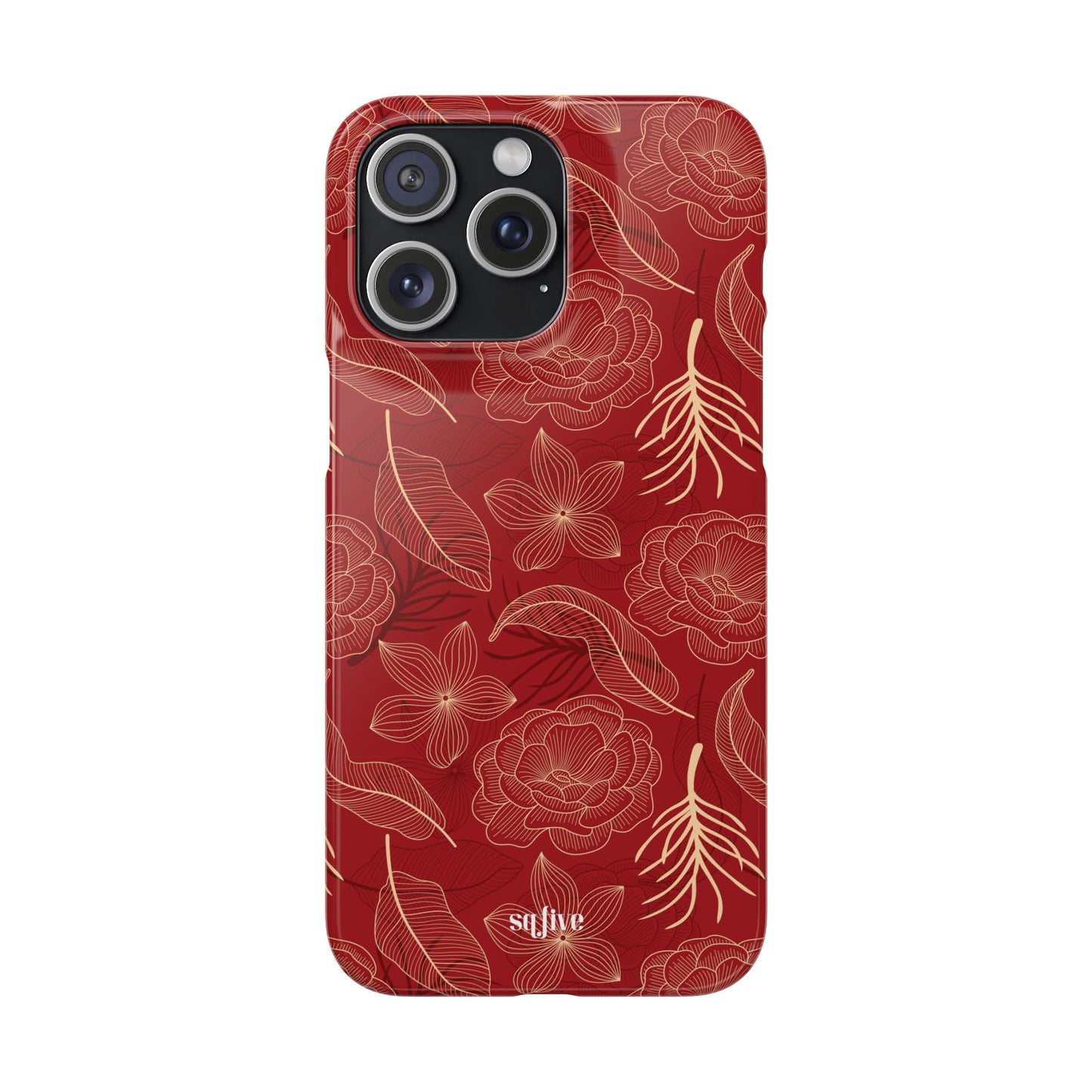 Red floral case