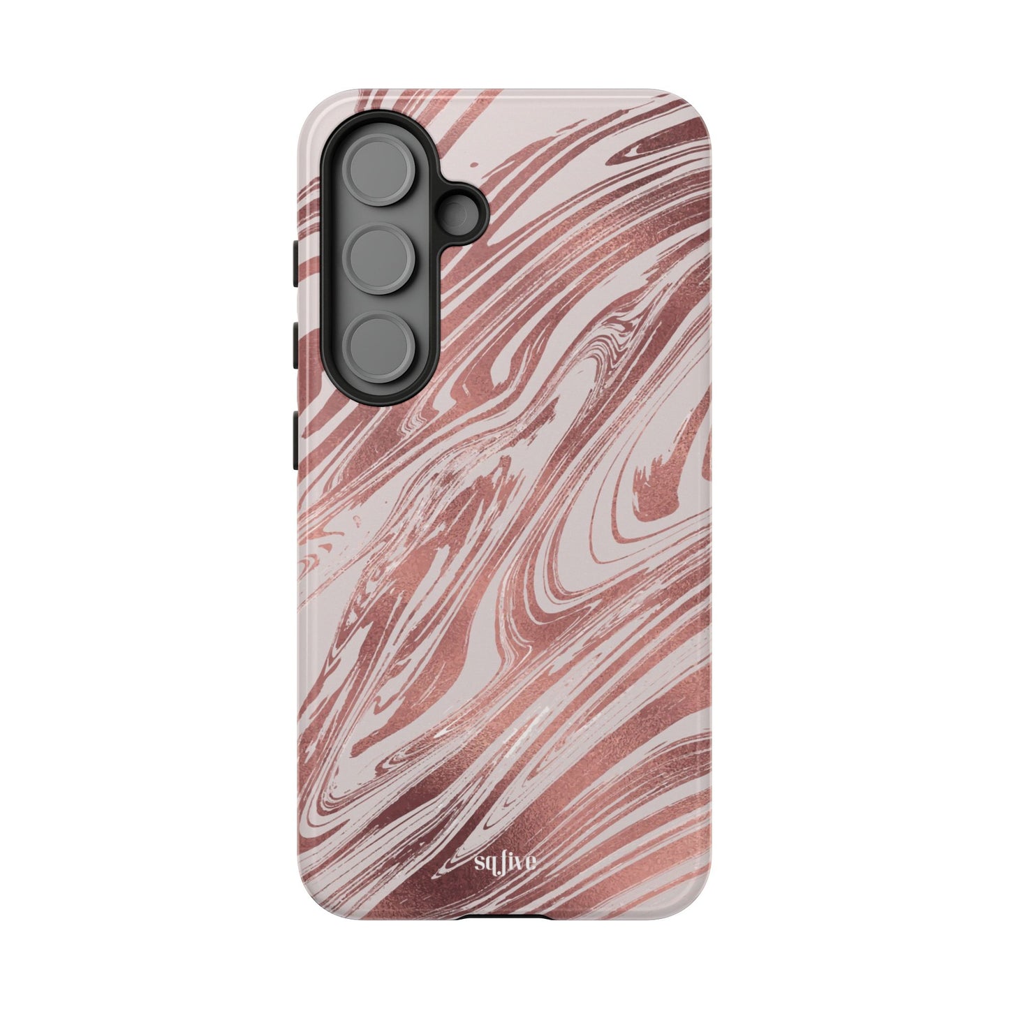 Rose Gold Marble Finish Phone Case, Stylish Phone Cover, Tough Protective Case, Trendy Accessory