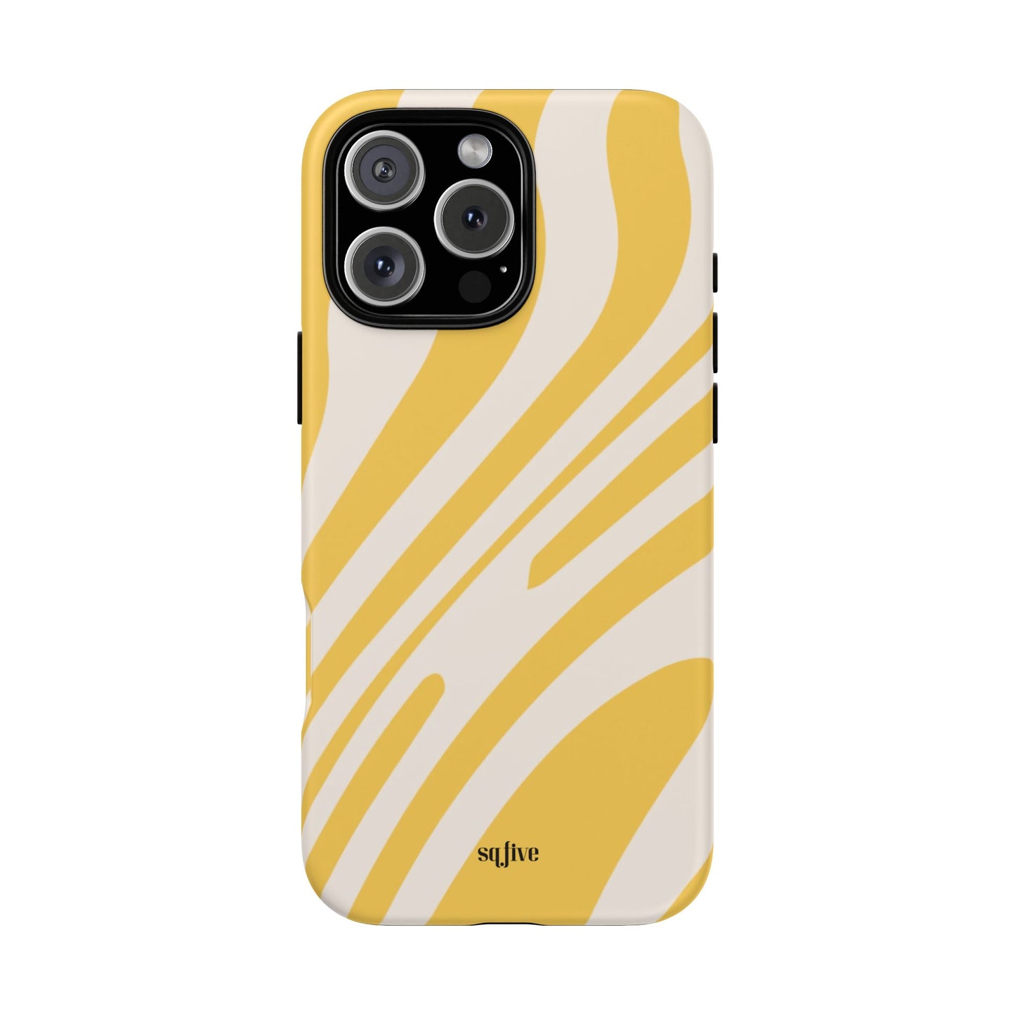 Yellow Bold Wavy lines Tough Cases