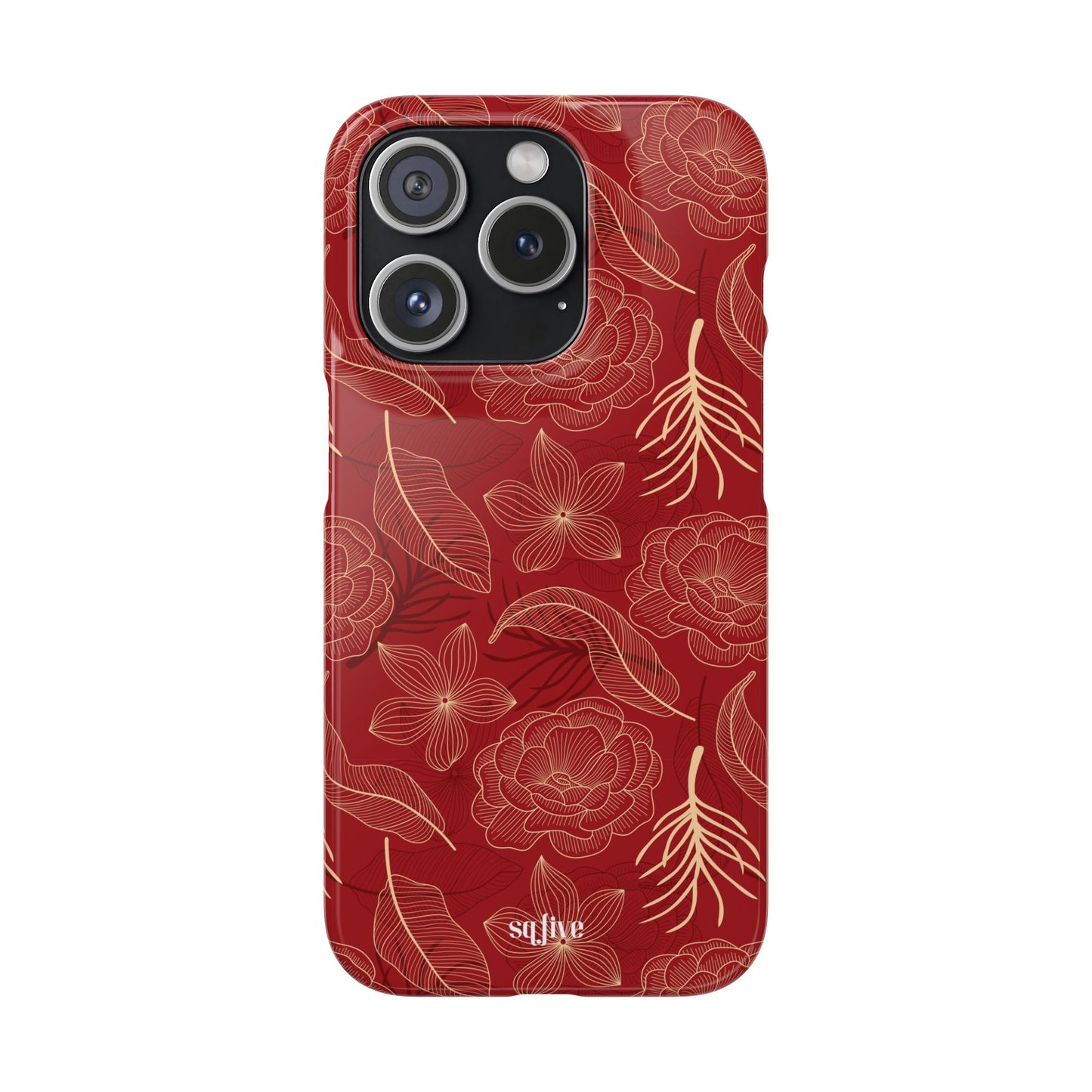 Red floral case