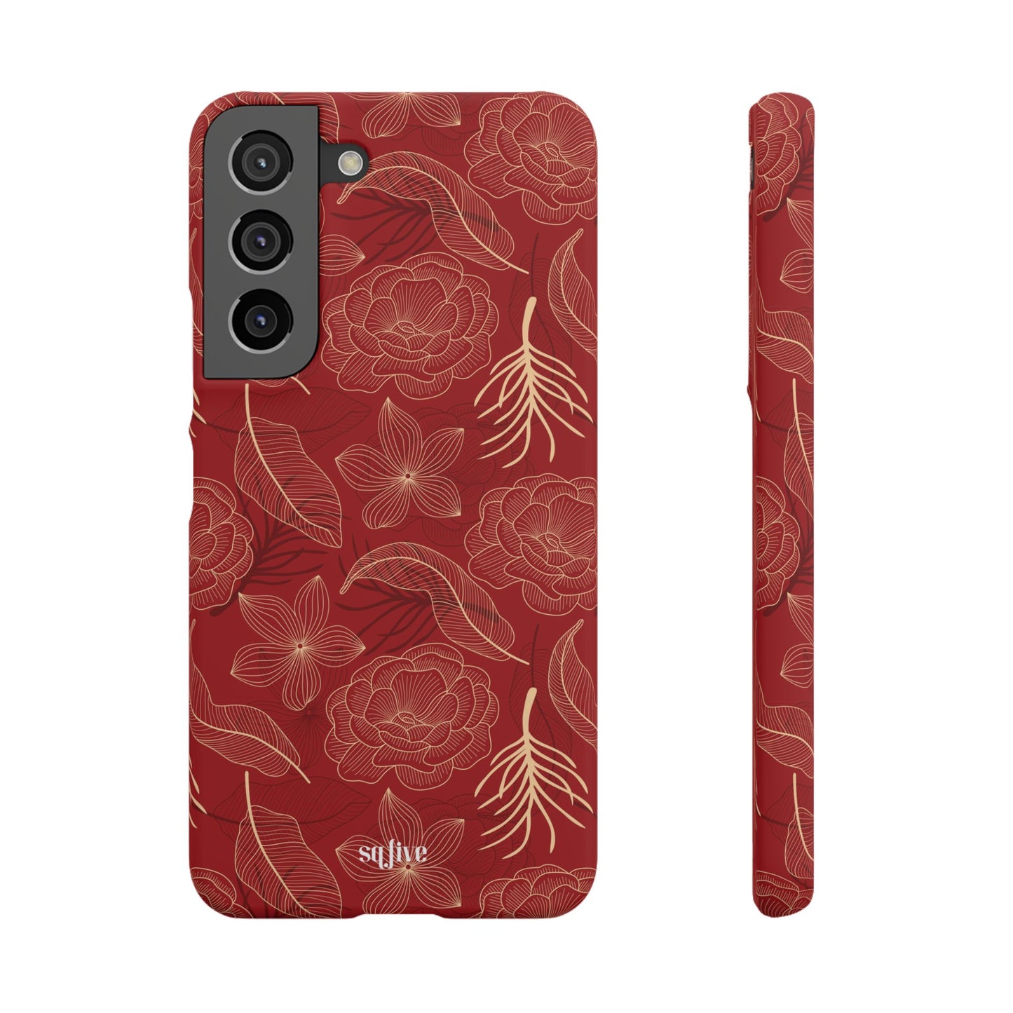 Red floral case