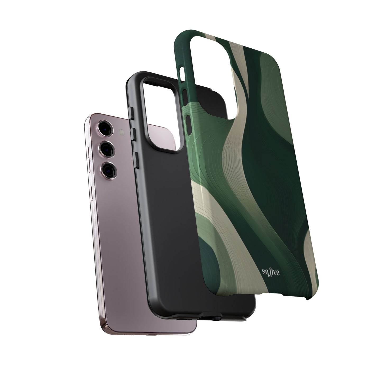 Green Abstract Tough Cases